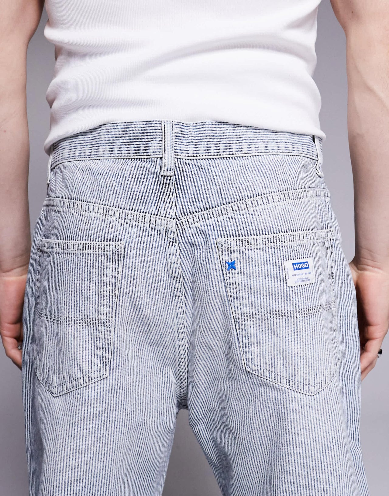 Hugo Blue Nate baggy fit jeans in light blue - ASOS Sample Sale