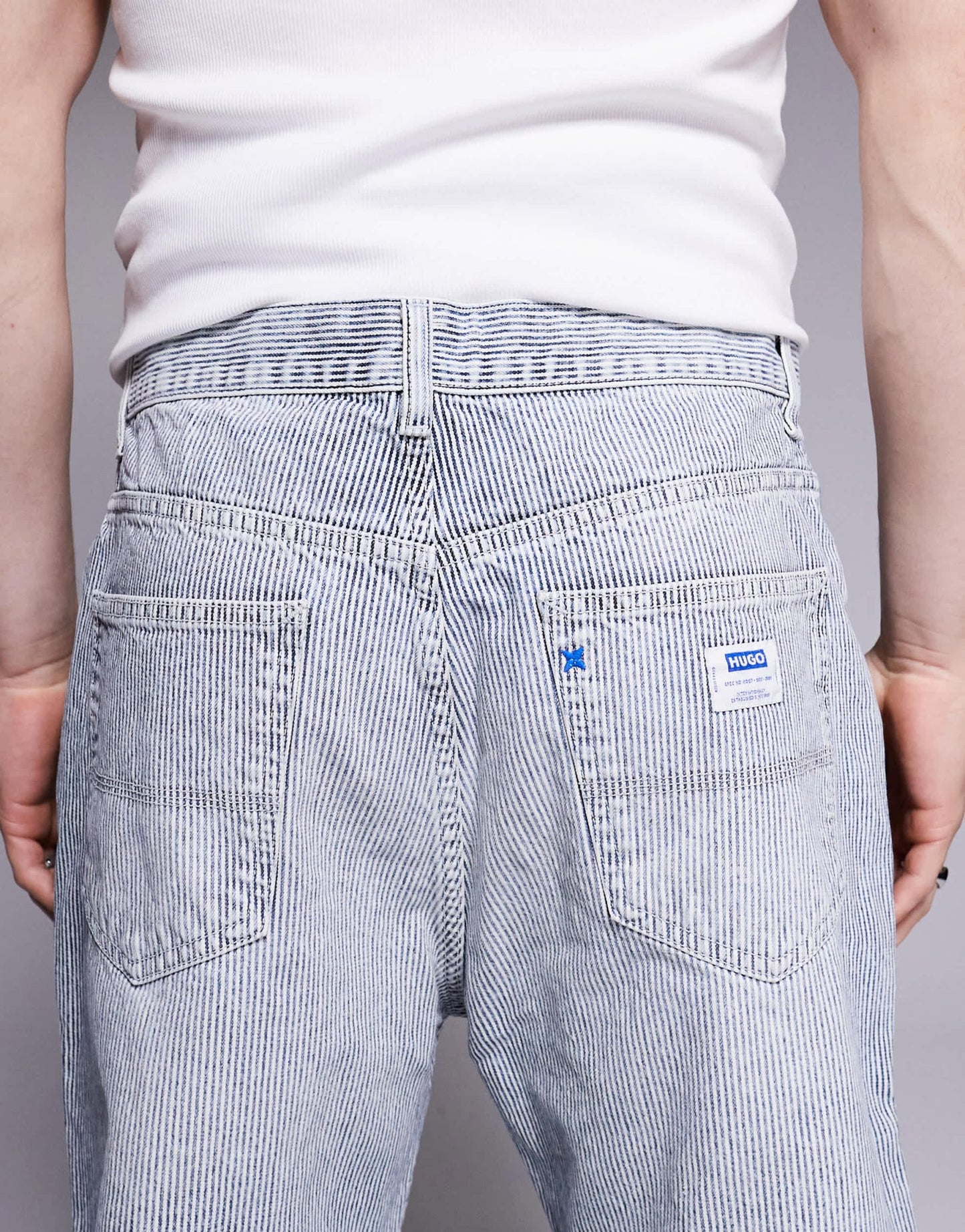 Hugo Blue Nate baggy fit jeans in light blue - ASOS Sample Sale