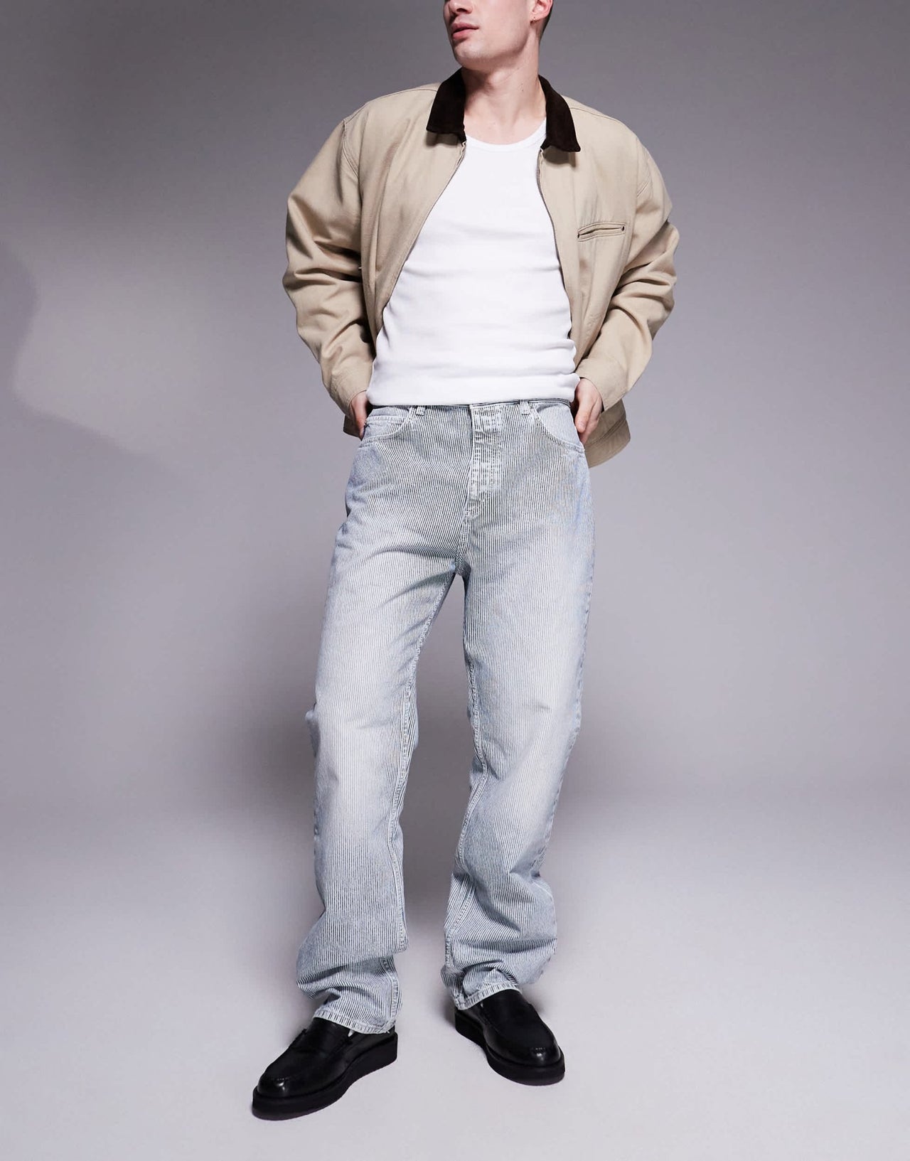 Hugo Blue Nate baggy fit jeans in light blue - ASOS Sample Sale