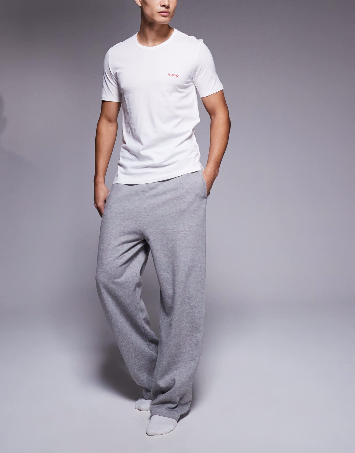 HUGO Bodywear 3 - pack of t-shirts in black, white and grey - ASOS Sample Sale