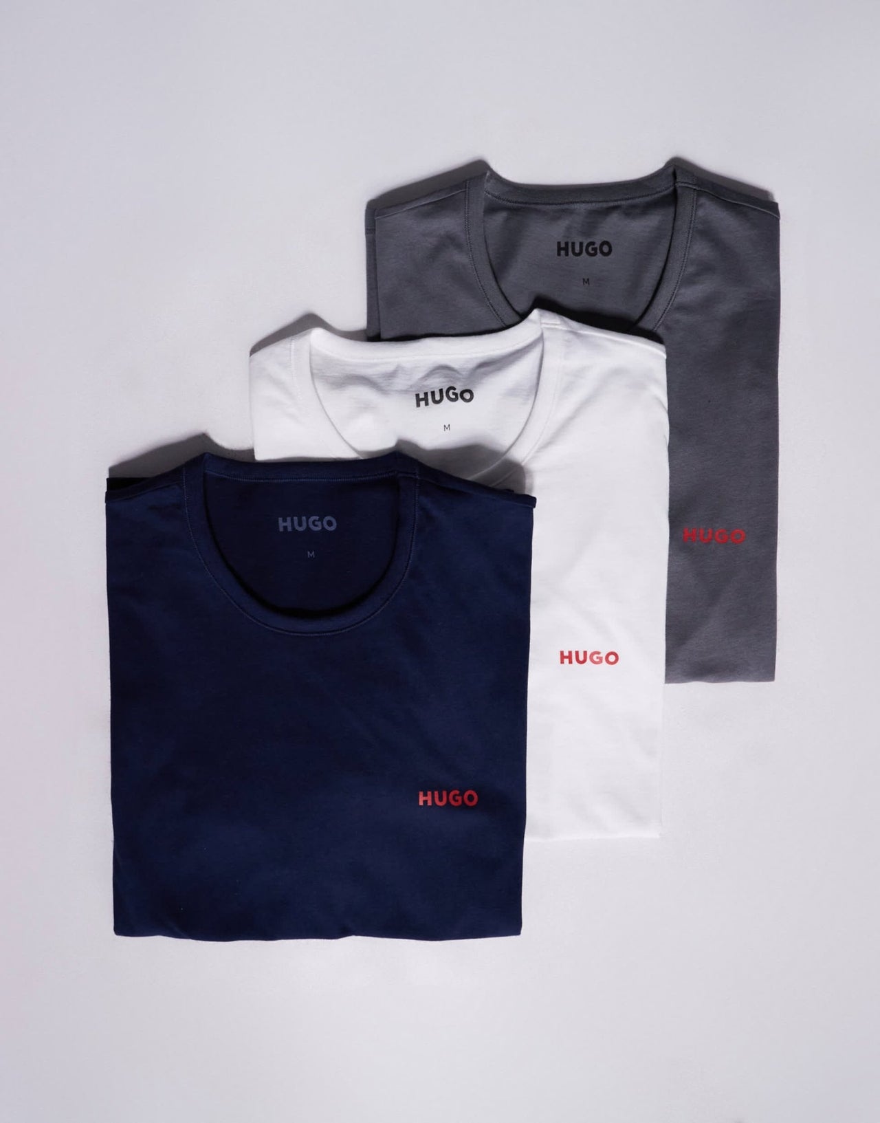 HUGO Bodywear 3 - pack of t-shirts in black, white and grey - ASOS Sample Sale