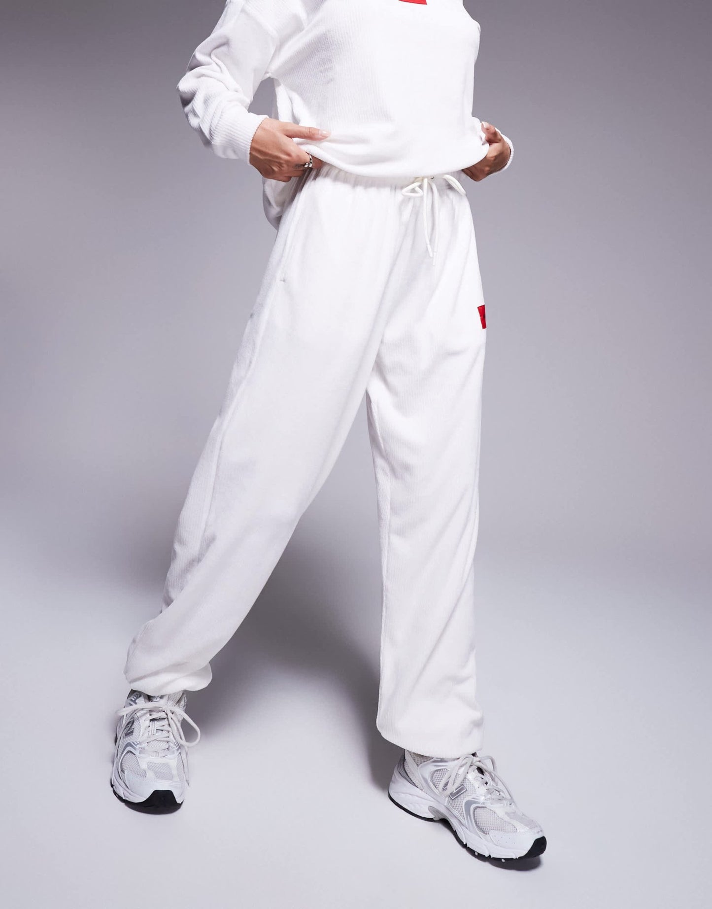 HUGO Bodywear Neve cosy co - ord joggers in off white - ASOS Sample Sale