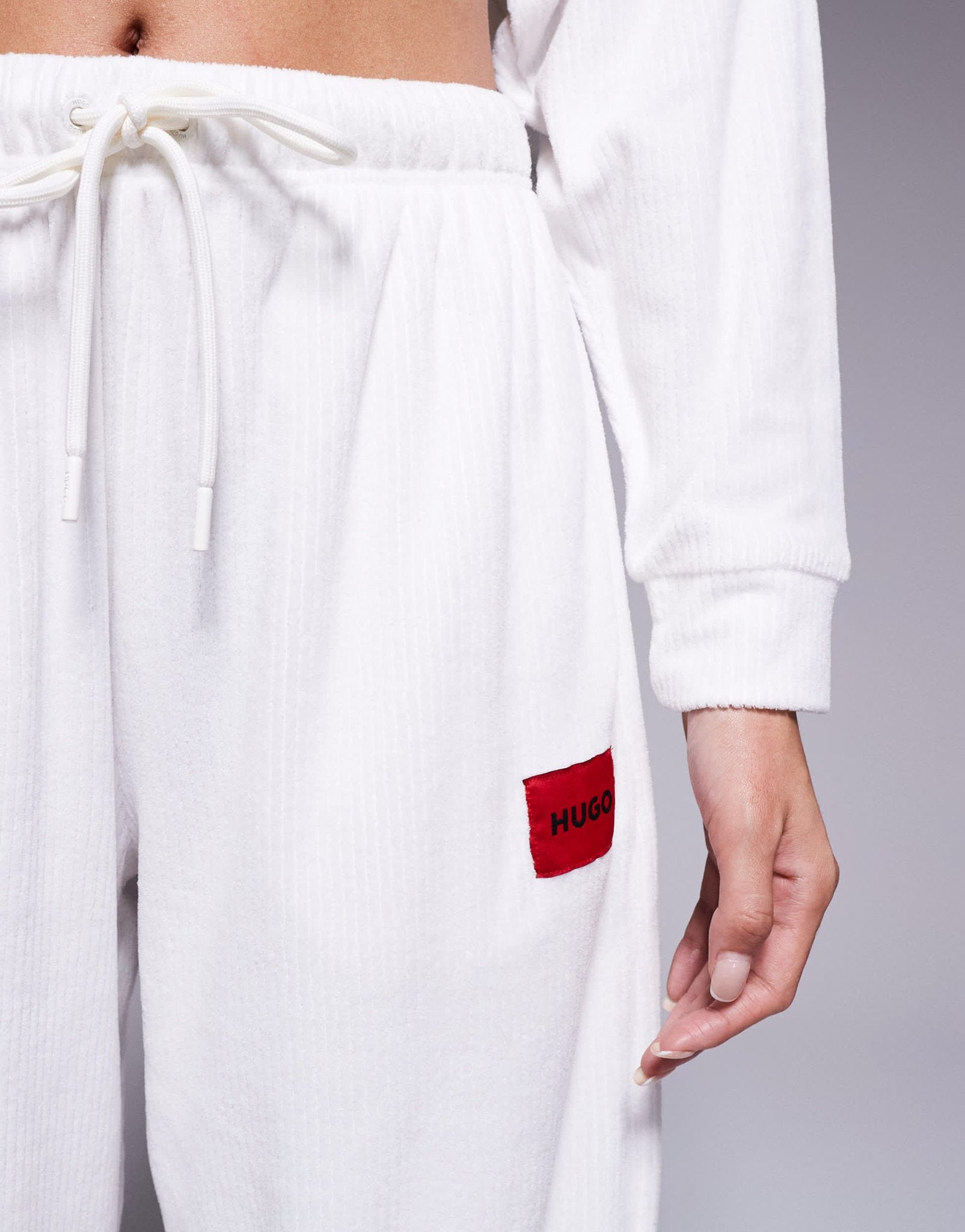 HUGO Bodywear Neve cosy co - ord joggers in off white - ASOS Sample Sale