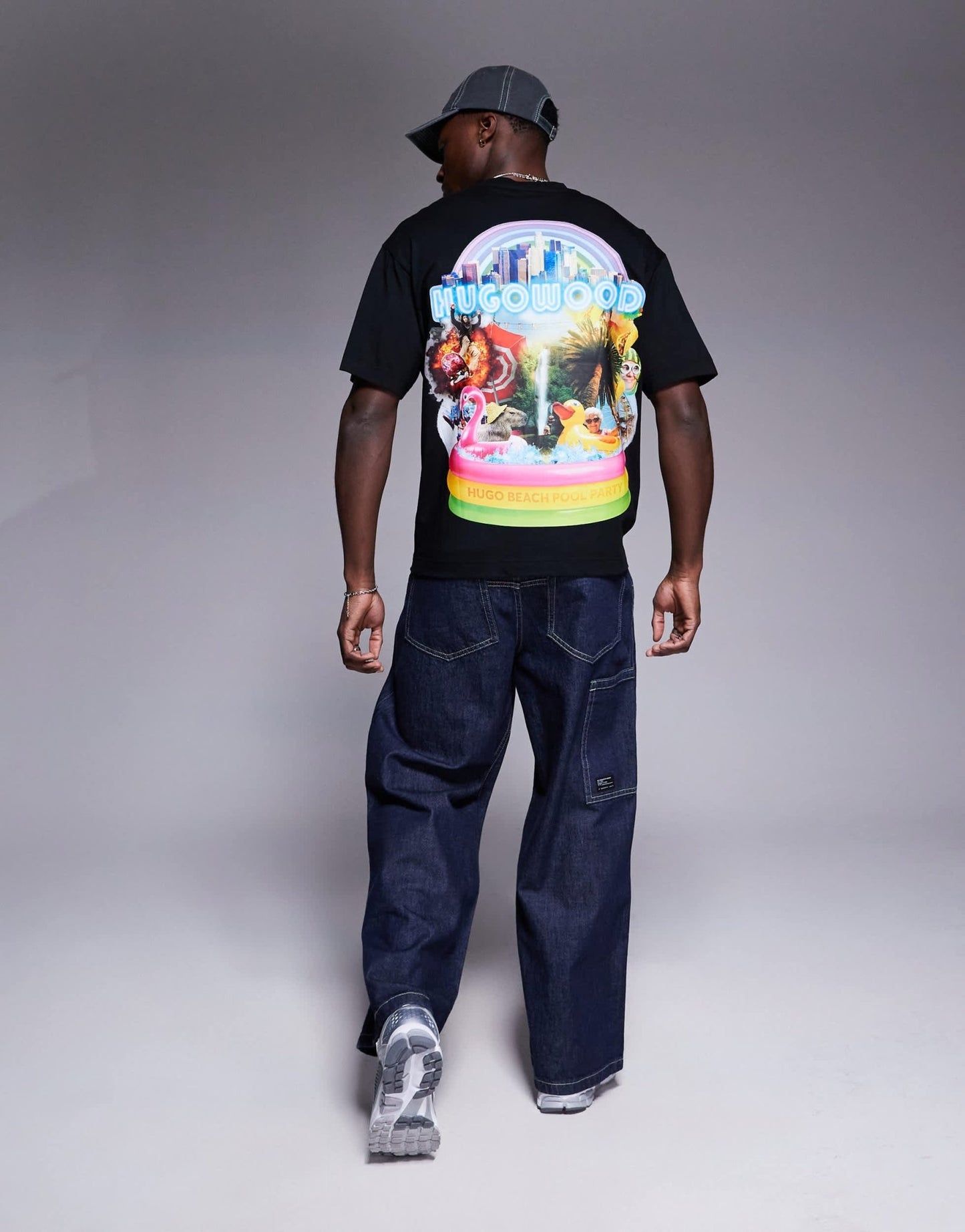HUGO RED Duwood puff logo relaxed fit t-shirt in black - ASOS Sample Sale