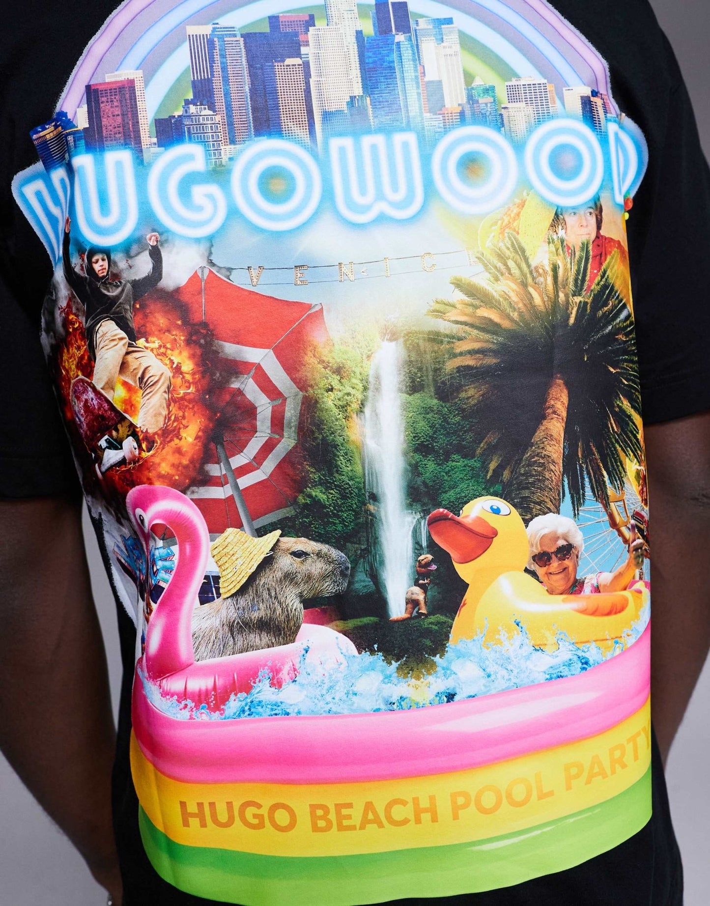 HUGO RED Duwood puff logo relaxed fit t-shirt in black - ASOS Sample Sale