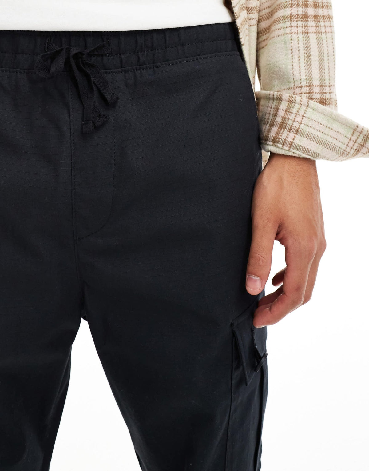 HUGO Red garlo cargo trousers in black - ASOS Sample Sale