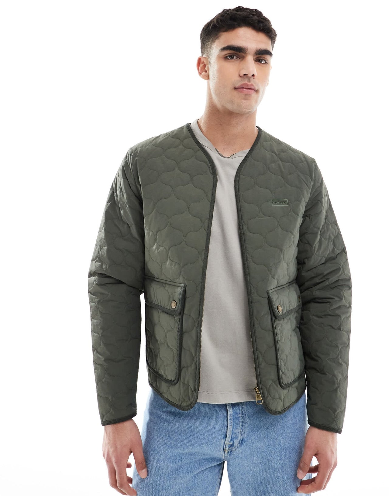 Hunter quilted jacket in green - ASOS Sample Sale