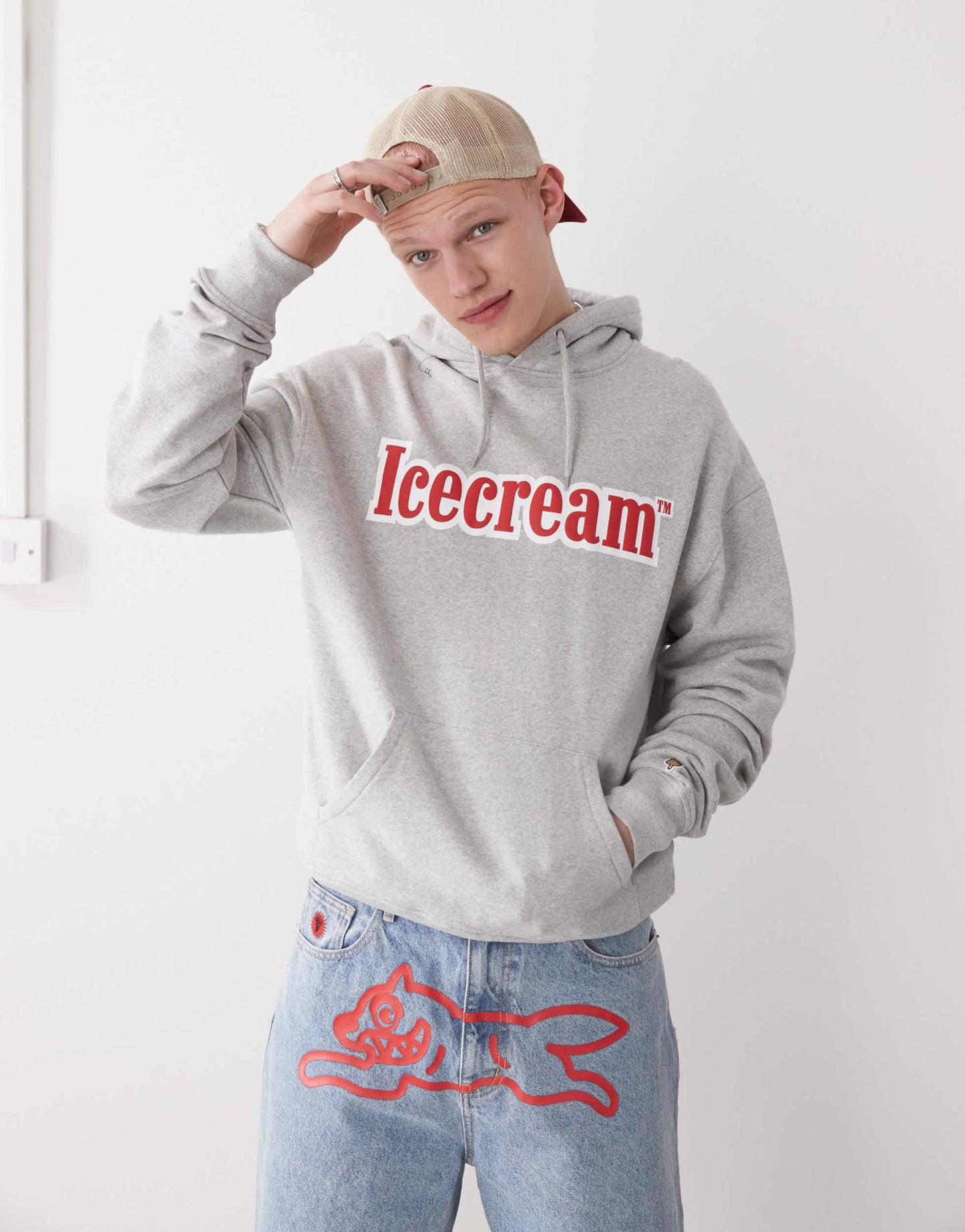 ICECREAM logo pullover hoodie in grey - ASOS Sample Sale