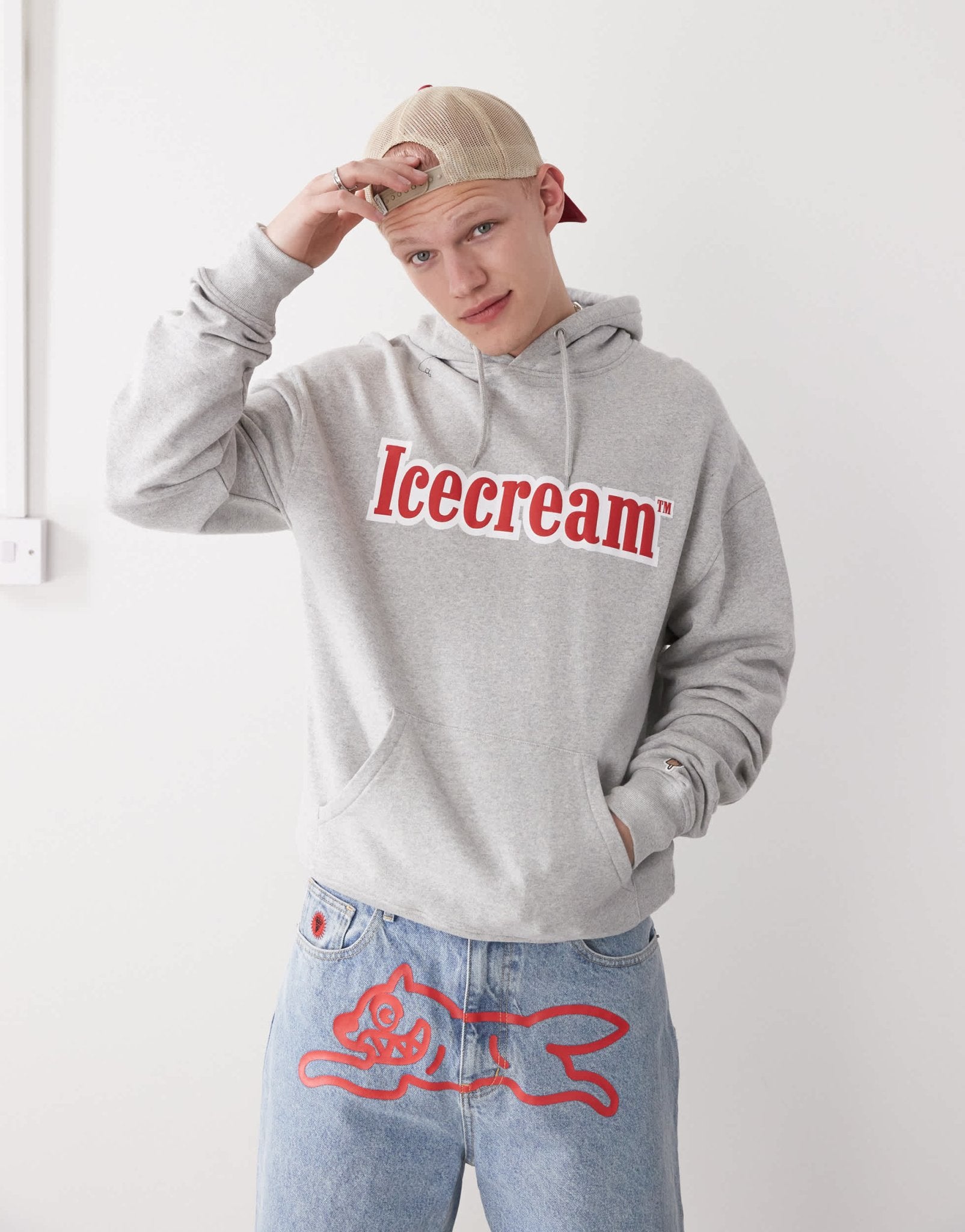 ICECREAM logo pullover hoodie in grey - ASOS Sample Sale