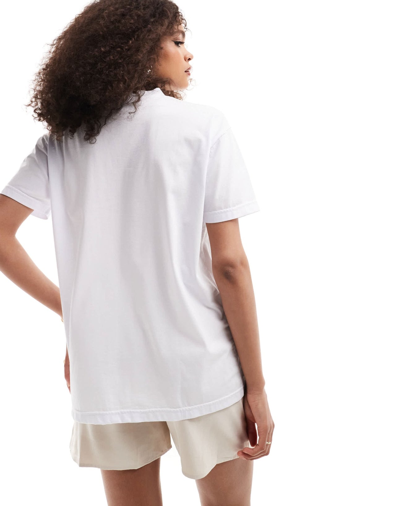 In The Style x Perrie Sian crochet pocket detail t-shirt in white - ASOS Sample Sale