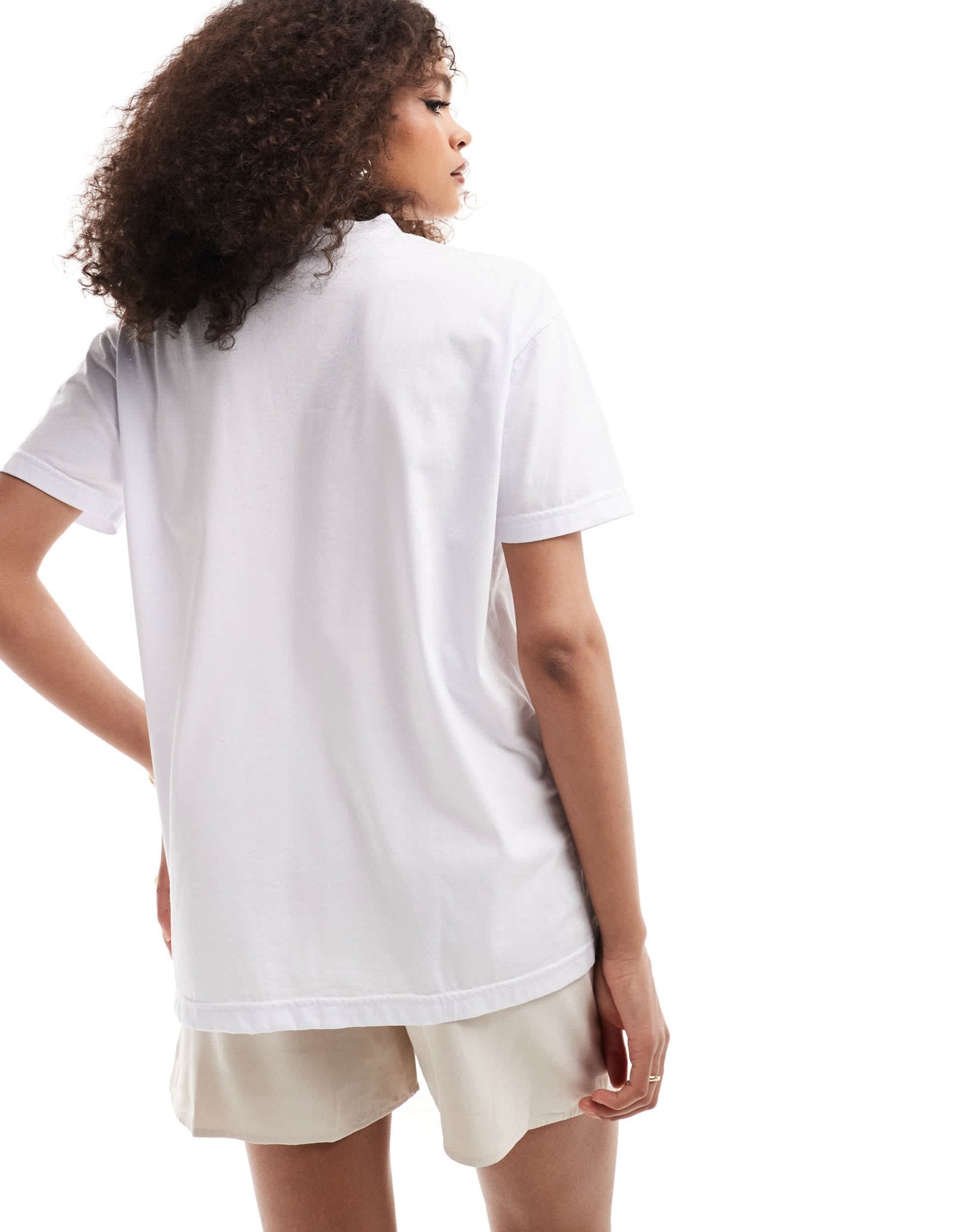 In The Style x Perrie Sian crochet pocket detail t-shirt in white - ASOS Sample Sale