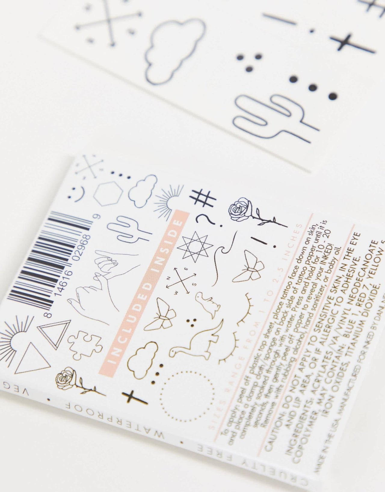 Inked by Dani Fashion Forward Temporary Tattoos - Barely There Pack - ASOS Sample Sale
