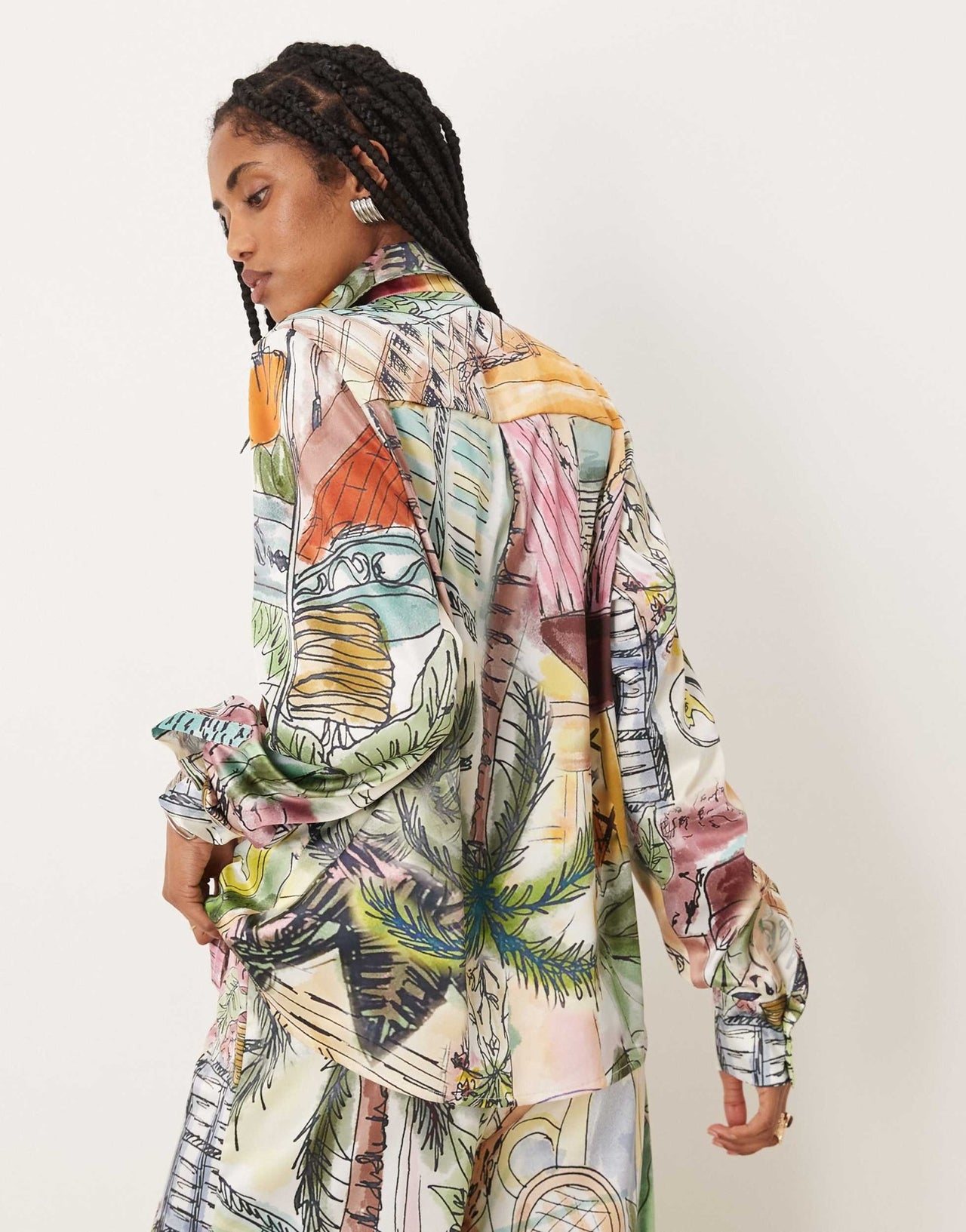 Isabelle Pennington-Edmead Basterre shirt co-ord in sanctuary print - ASOS Sample Sale