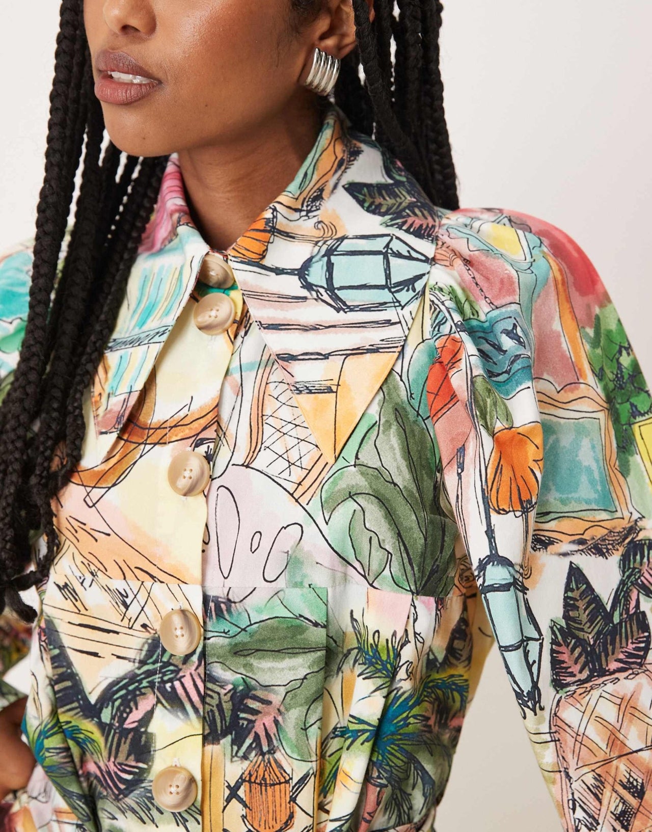 Isabelle Pennington-Edmead Dominica Shirt mini dress in sanctuary print - ASOS Sample Sale
