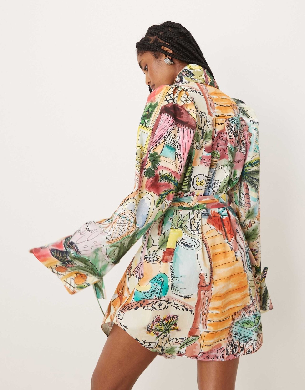 Isabelle Pennington-Edmead Dominica Shirt mini dress in sanctuary print - ASOS Sample Sale