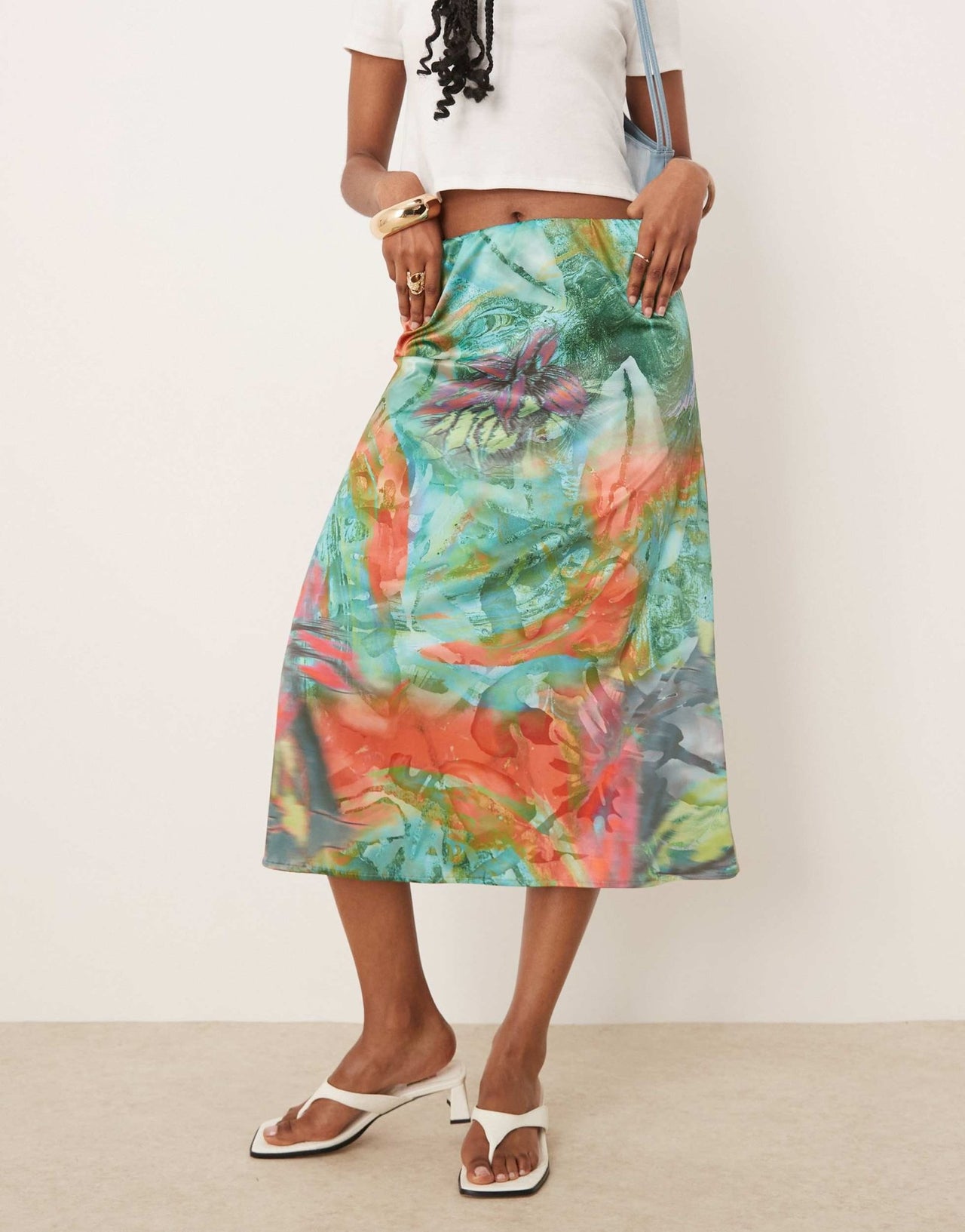 Isabelle Pennington-Edmead Martinique Skirt in storm print - ASOS Sample Sale
