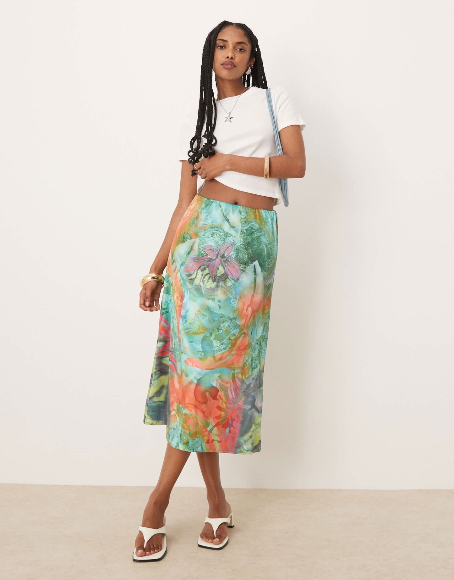 Isabelle Pennington-Edmead Martinique Skirt in storm print - ASOS Sample Sale