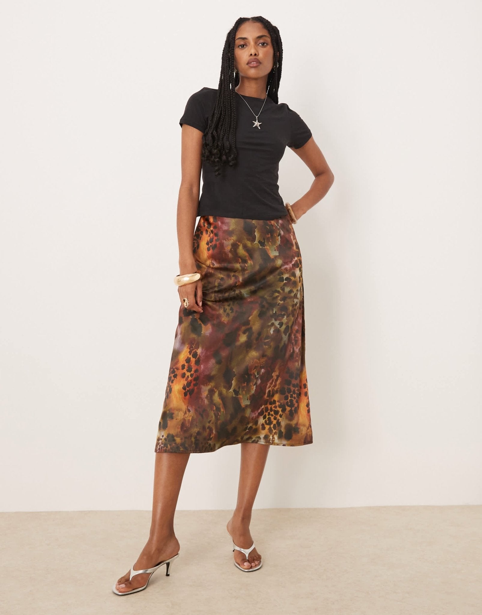 Isabelle Pennington-Edmead Martinique Skirt in tiger shell print - ASOS Sample Sale