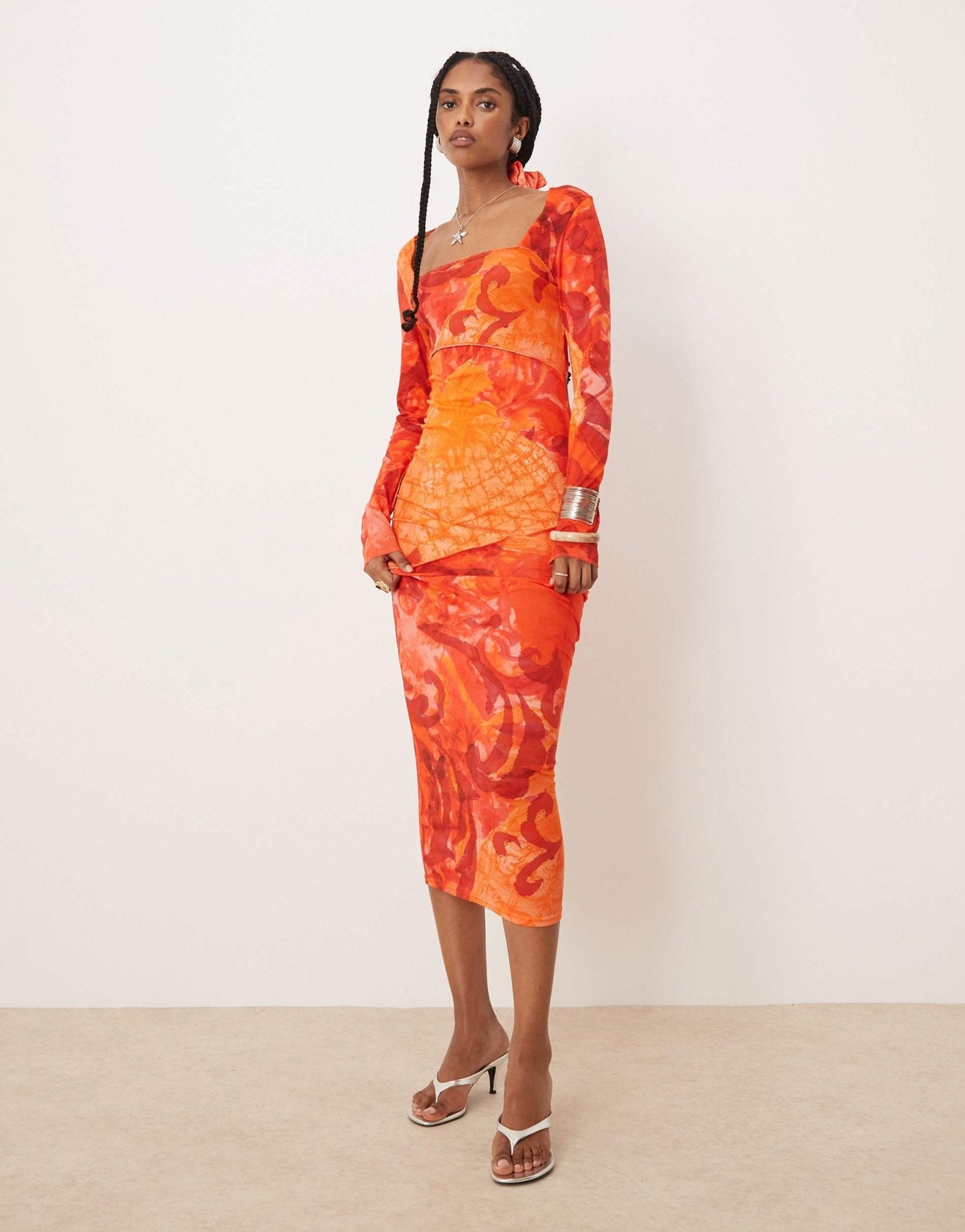 Isabelle Pennington-Edmead Montego midaxi dress in pineapple print - ASOS Sample Sale
