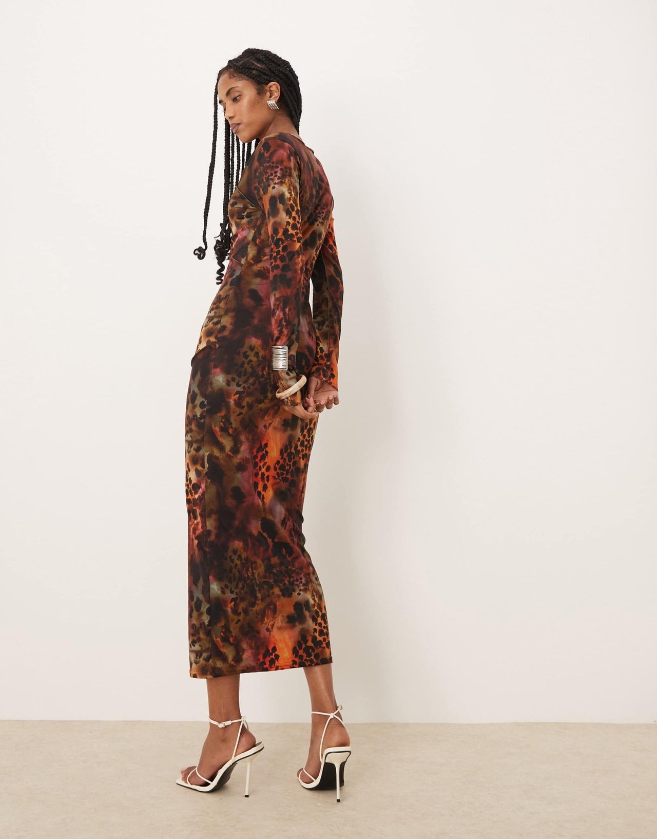 Isabelle Pennington-Edmead Montego midaxi Dress in tiger shell print - ASOS Sample Sale
