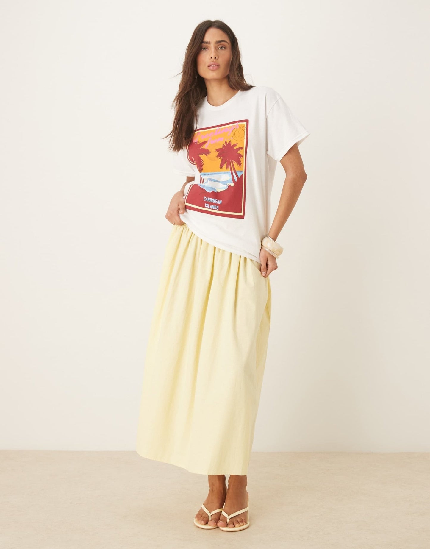 Isabelle Pennington - Edmead postcard T-shirt in white - ASOS Sample Sale