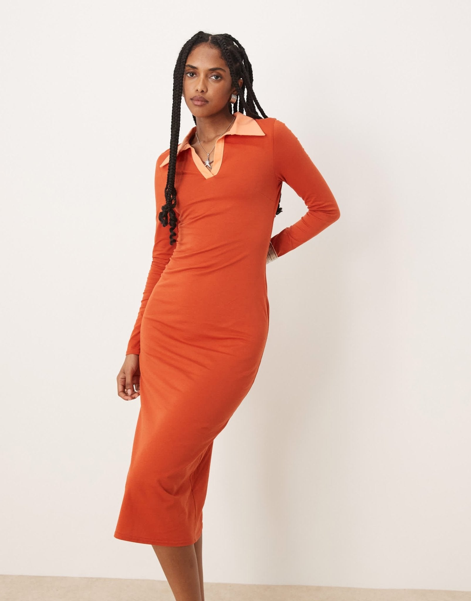Isabelle Pennington-Edmead Savannah midaxi dress in rust - ASOS Sample Sale