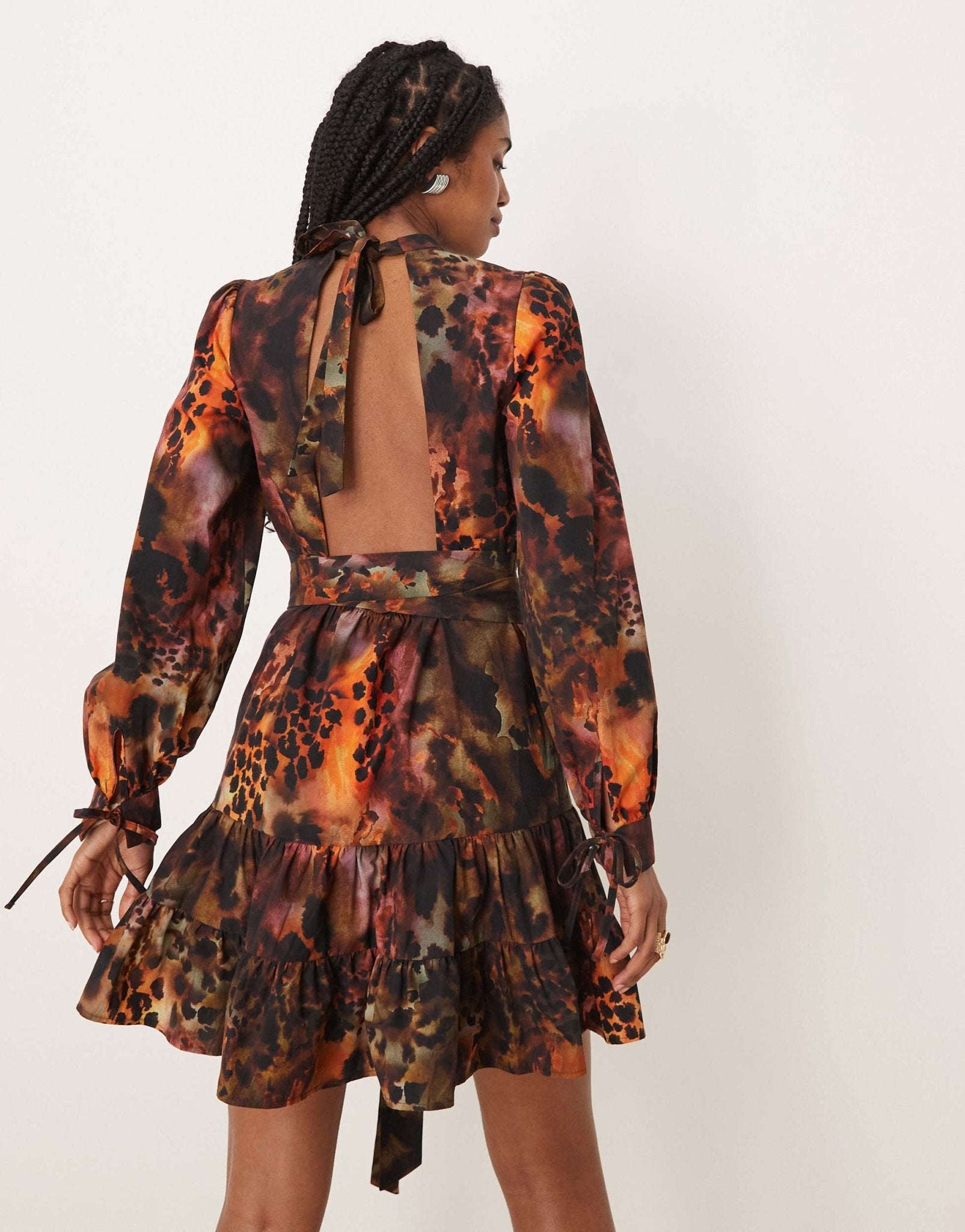 Isabelle Pennington-Edmead Tiger Shell mini dress in shell print - ASOS Sample Sale