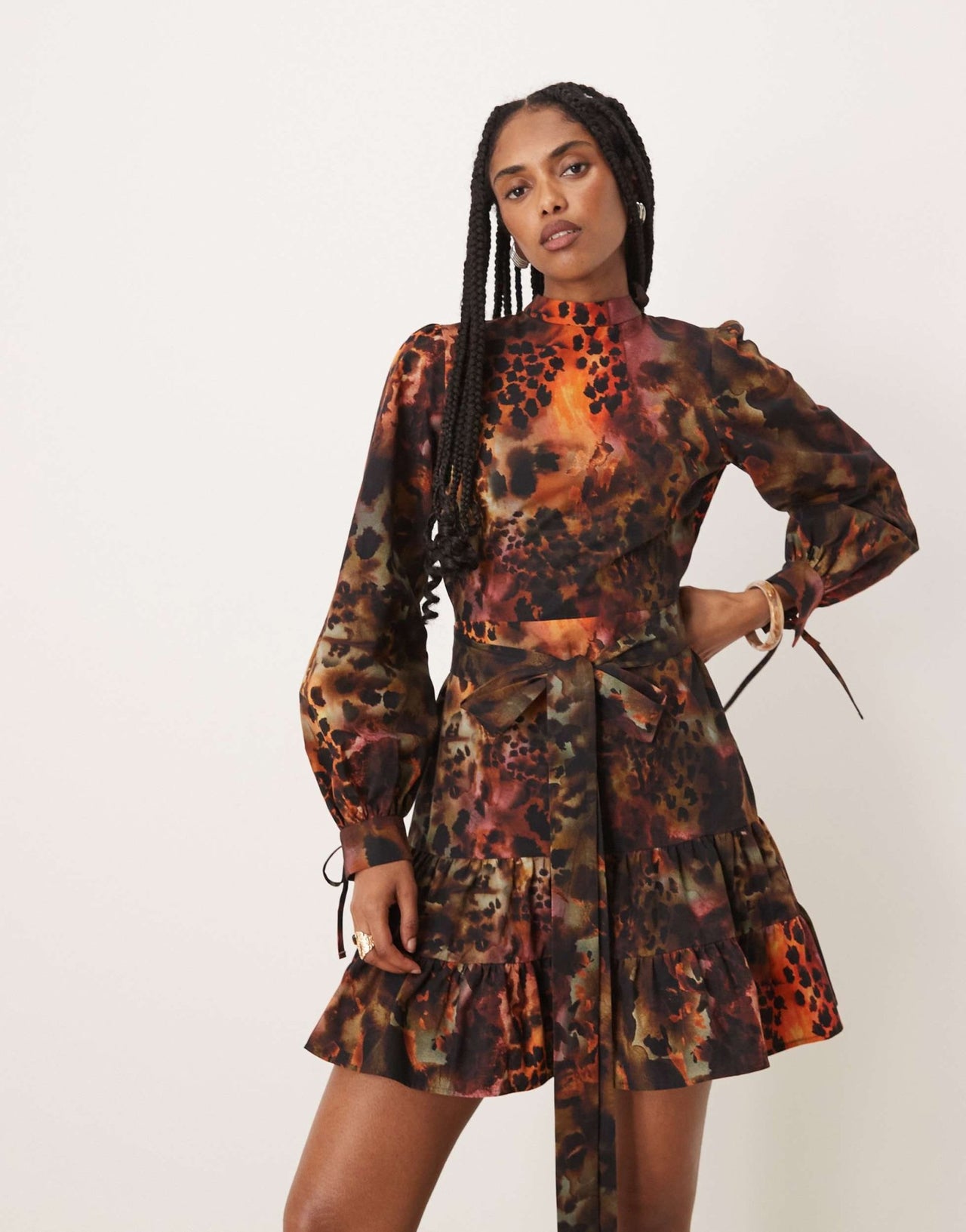 Isabelle Pennington-Edmead Tiger Shell mini dress in shell print - ASOS Sample Sale