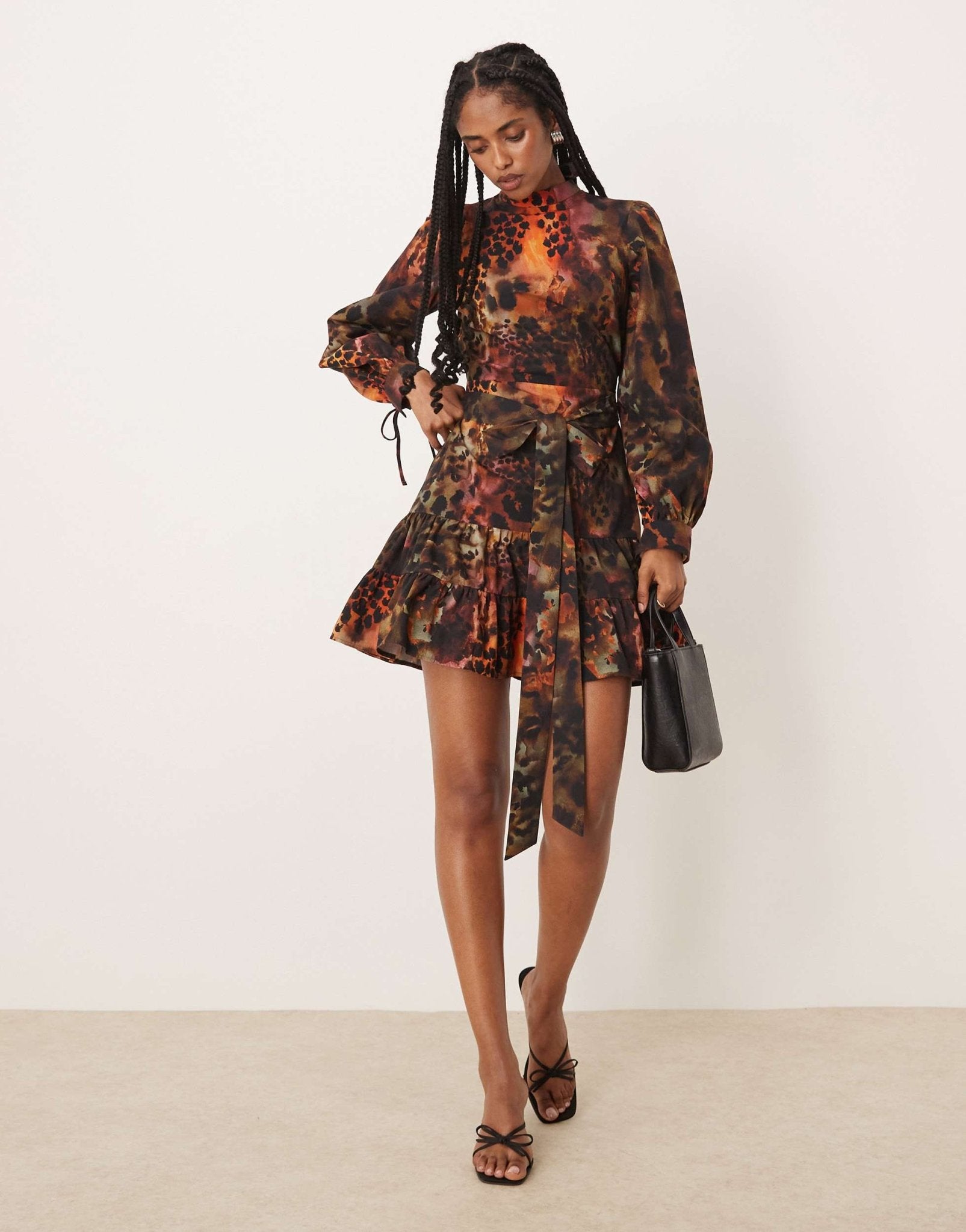 Isabelle Pennington-Edmead Tiger Shell mini dress in shell print - ASOS Sample Sale