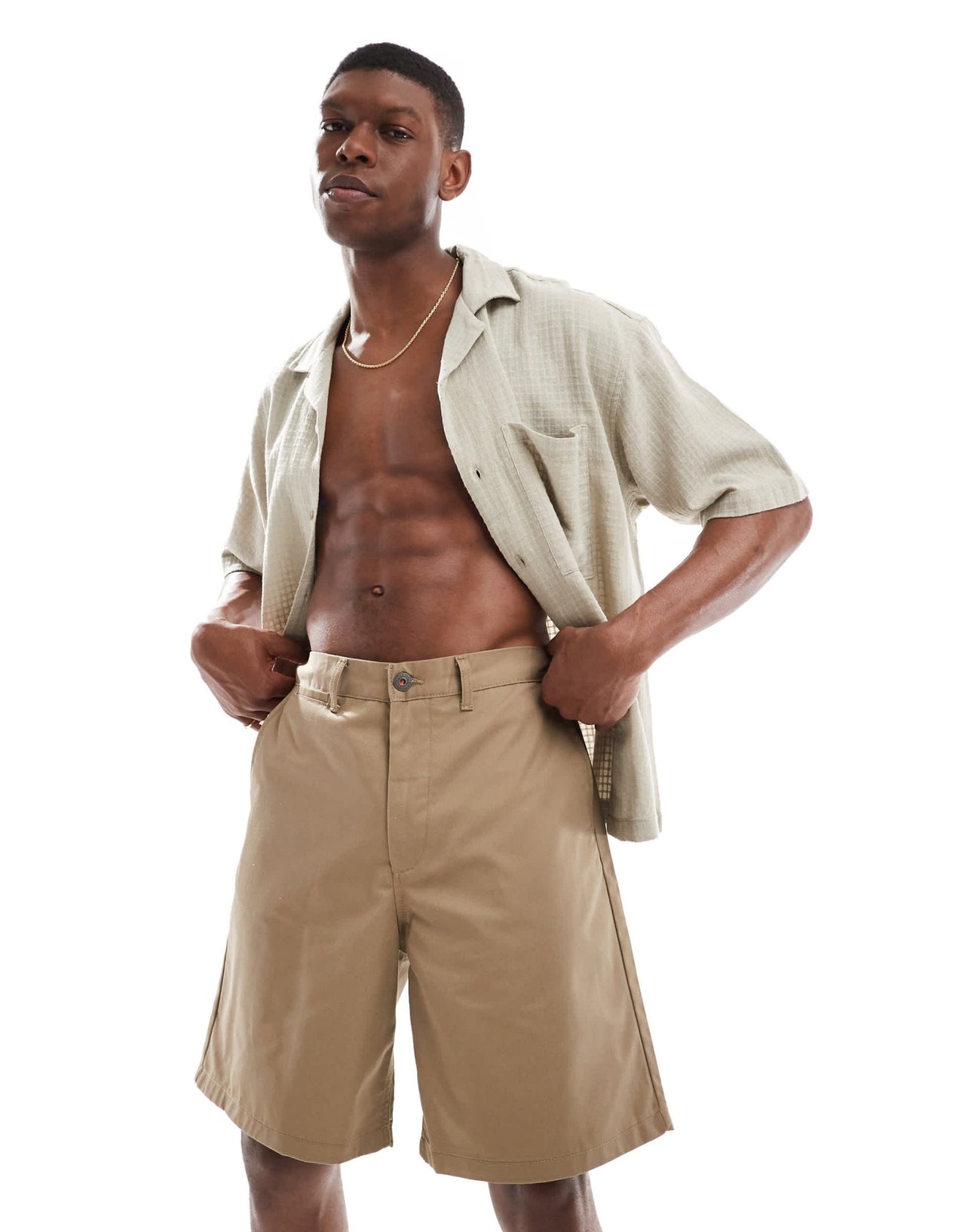 Jack & Jones baggy heavy twill chino short in beige - ASOS Sample Sale