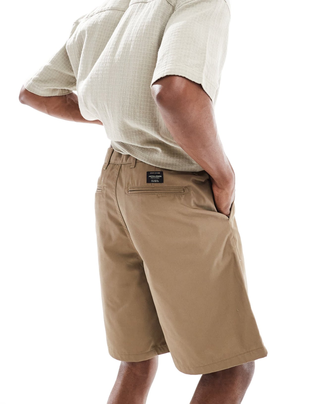 Jack & Jones baggy heavy twill chino short in beige - ASOS Sample Sale