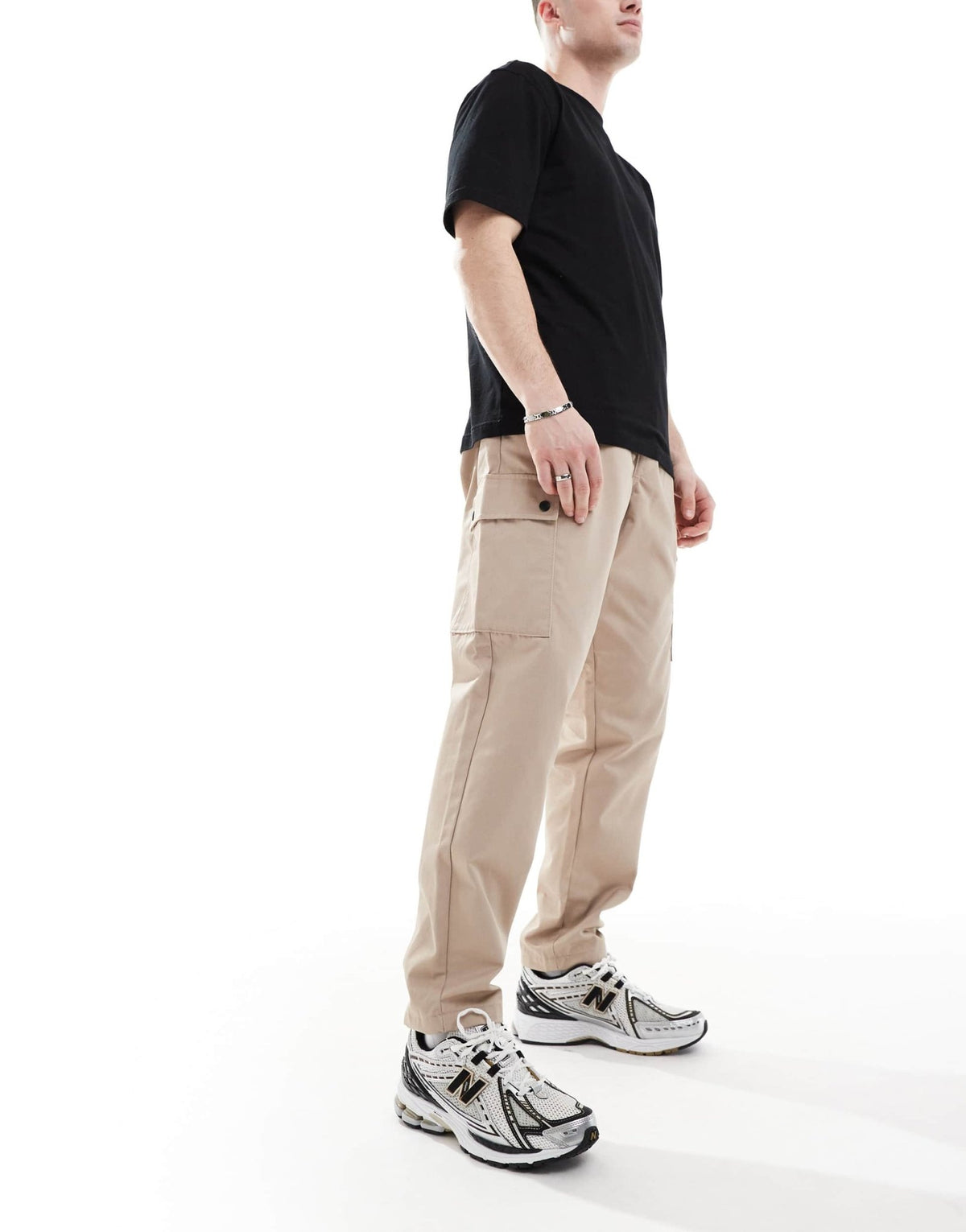 Jack & Jones bill wide fit cargo trouser in beige - ASOS Sample Sale