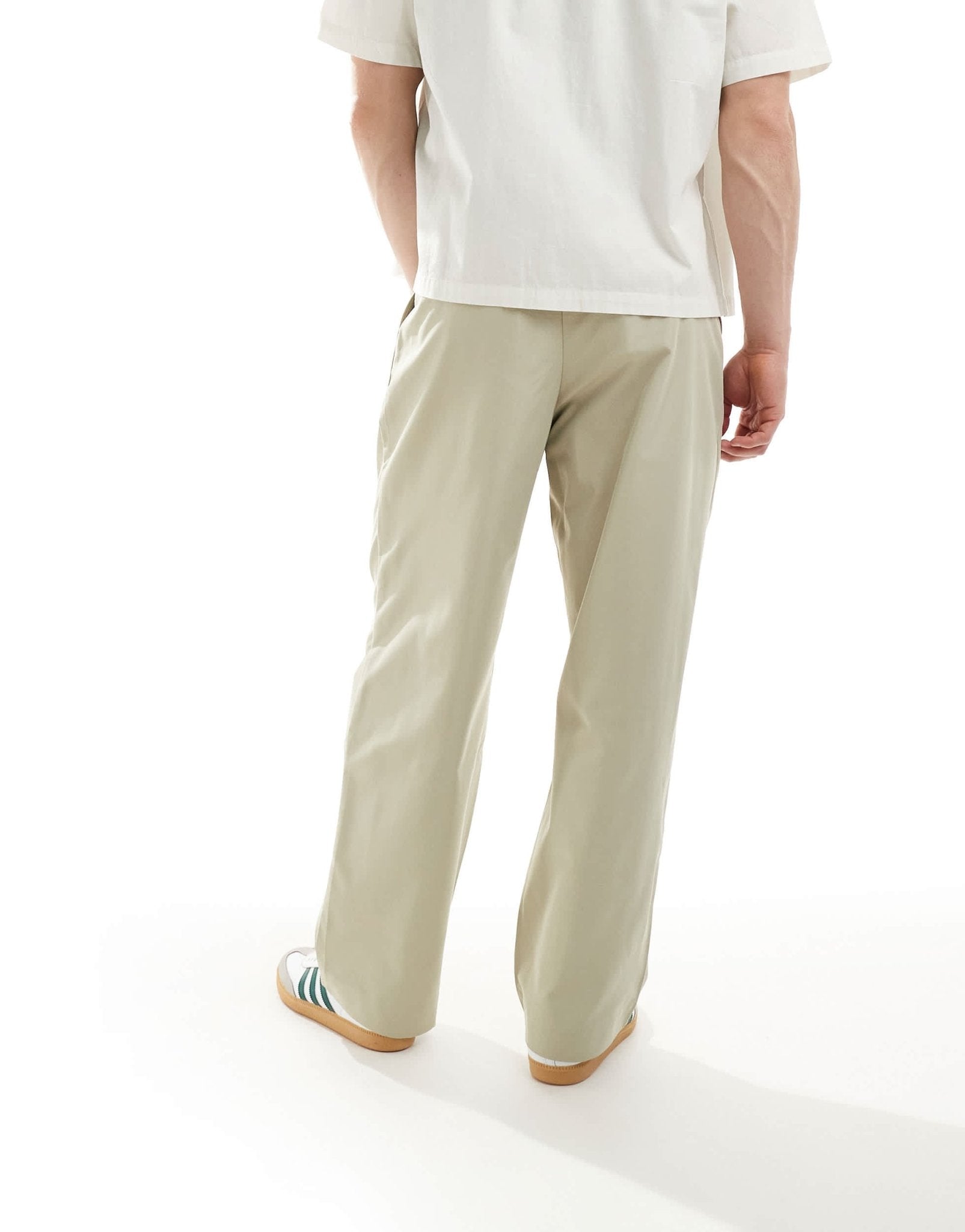 Jack & Jones bill wide fit pleated trouser in beige - ASOS Sample Sale
