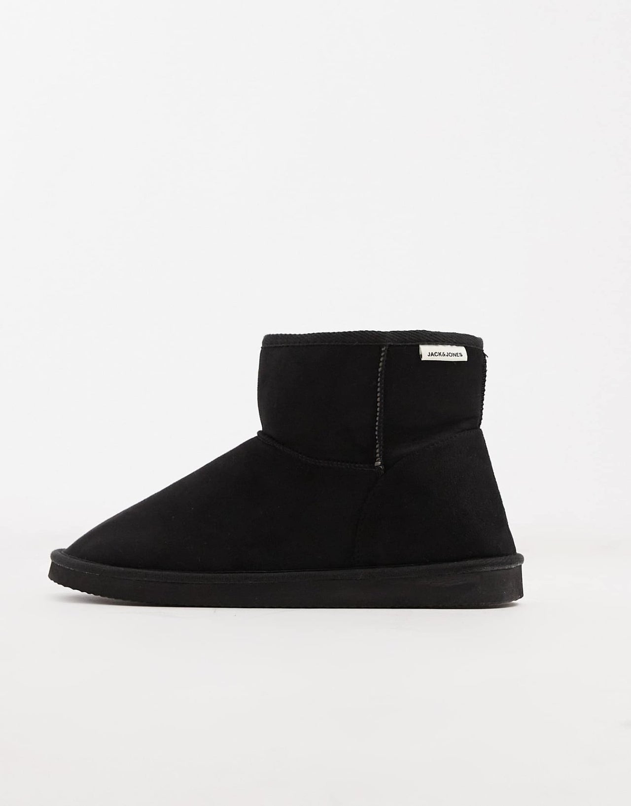 Jack & Jones faux suede boot in black - ASOS Sample Sale