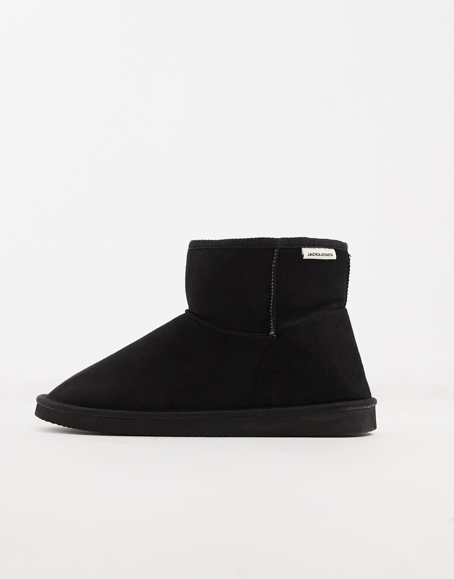 Jack & Jones faux suede boot in black - ASOS Sample Sale