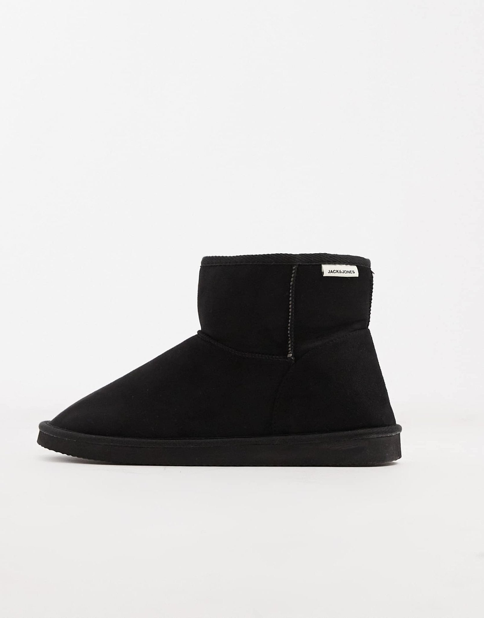 Jack & Jones faux suede boot in black - ASOS Sample Sale