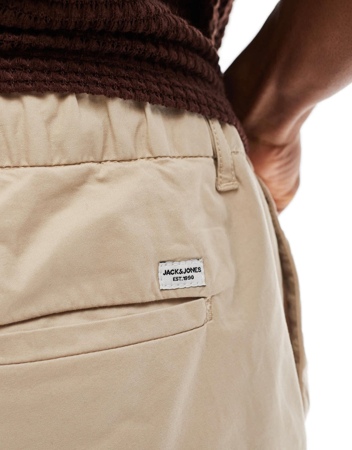 Jack & Jones loose fit chino short in beige - ASOS Sample Sale