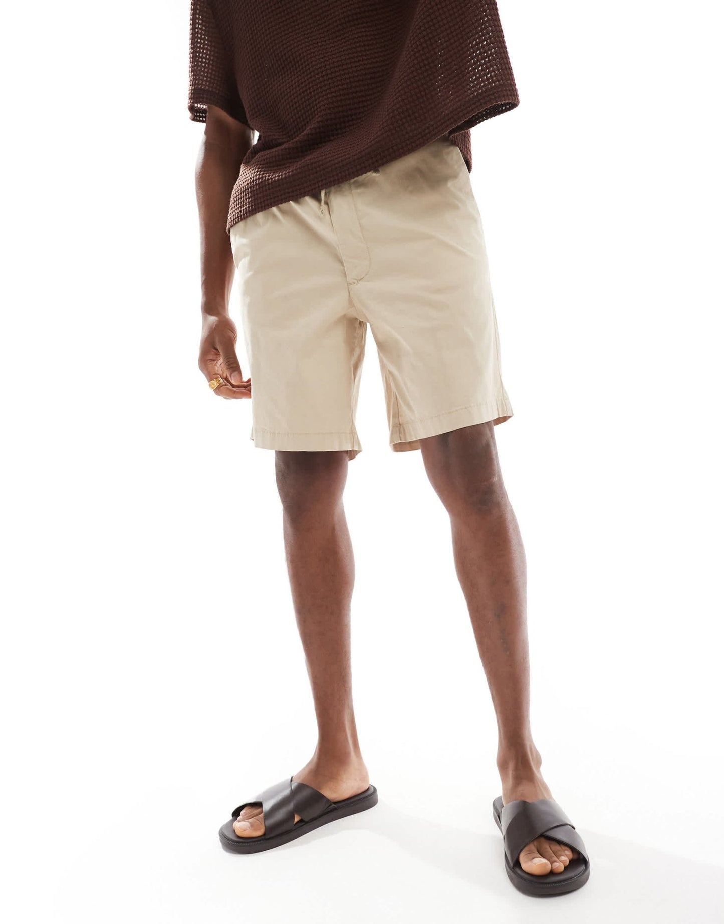 Jack & Jones loose fit chino short in beige - ASOS Sample Sale