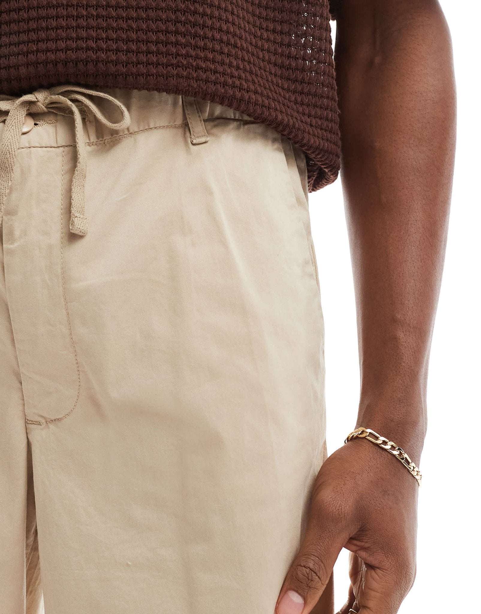 Jack & Jones loose fit chino short in beige - ASOS Sample Sale