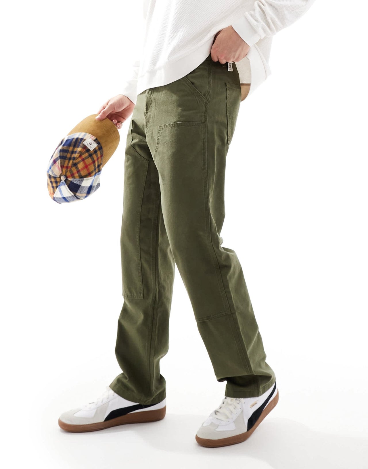 Jack & Jones loose fit painter trouser in khaki - ASOS Sample Sale