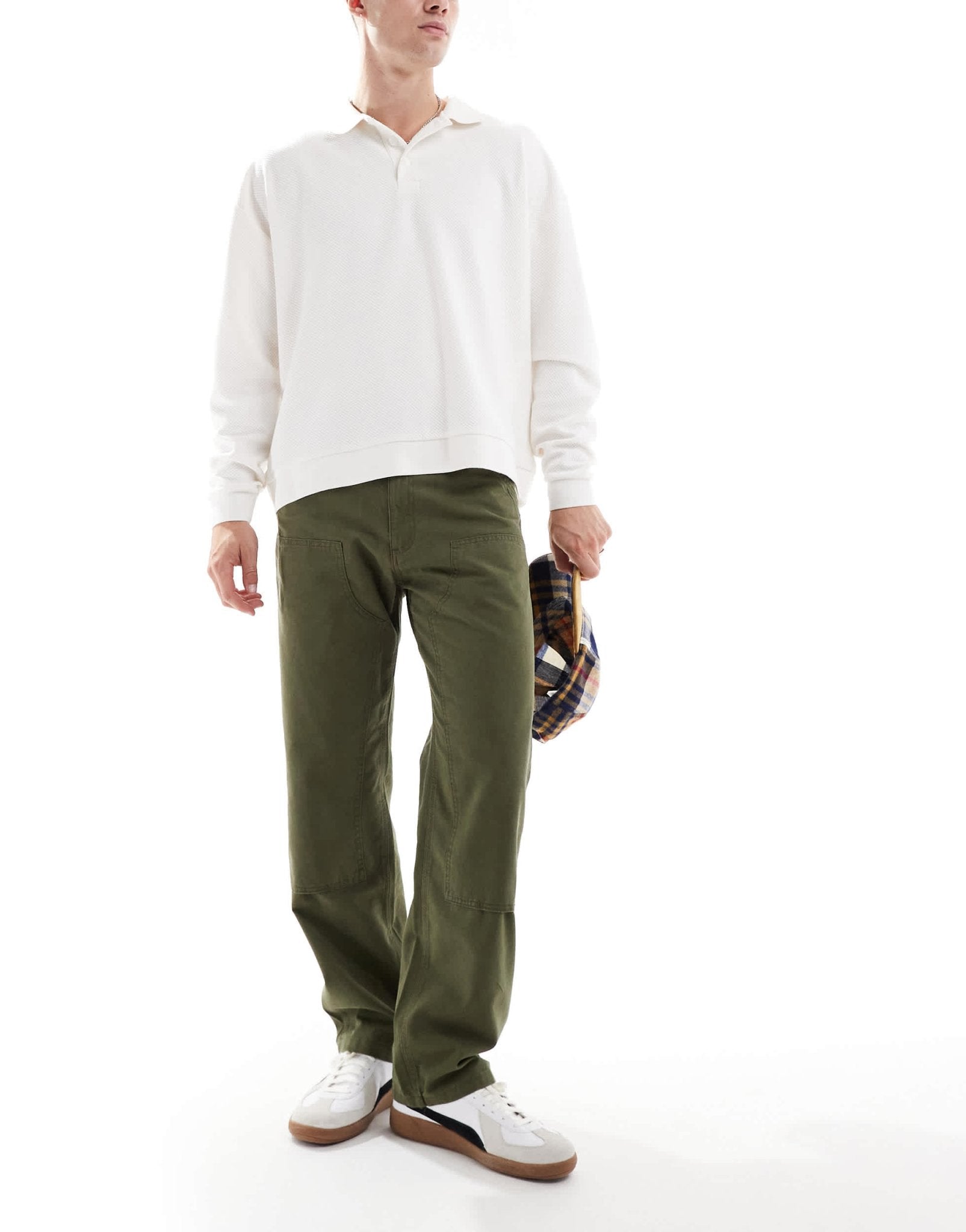 Jack & Jones loose fit painter trouser in khaki - ASOS Sample Sale