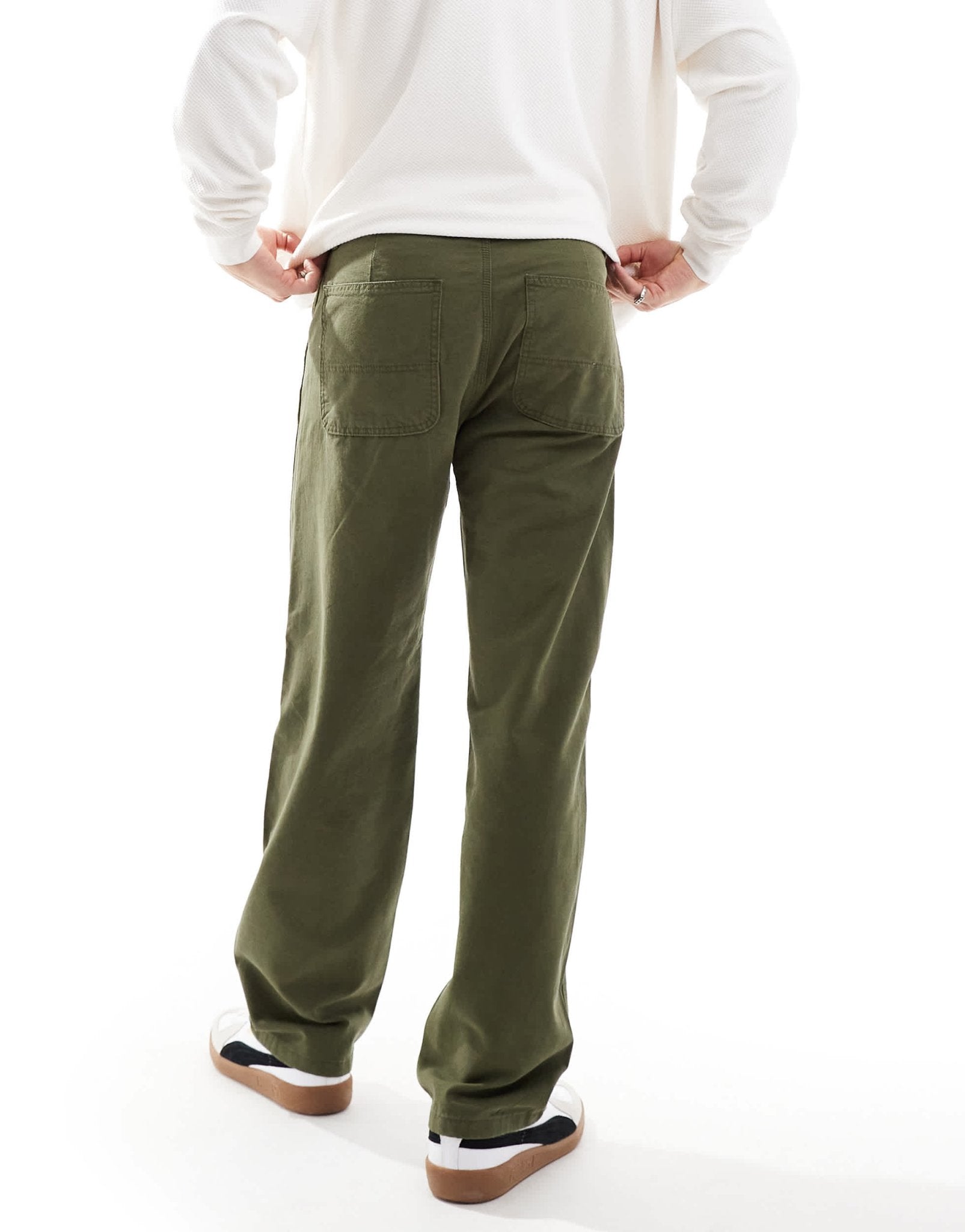Jack & Jones loose fit painter trouser in khaki - ASOS Sample Sale