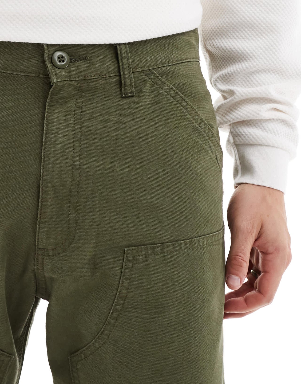 Jack & Jones loose fit painter trouser in khaki - ASOS Sample Sale