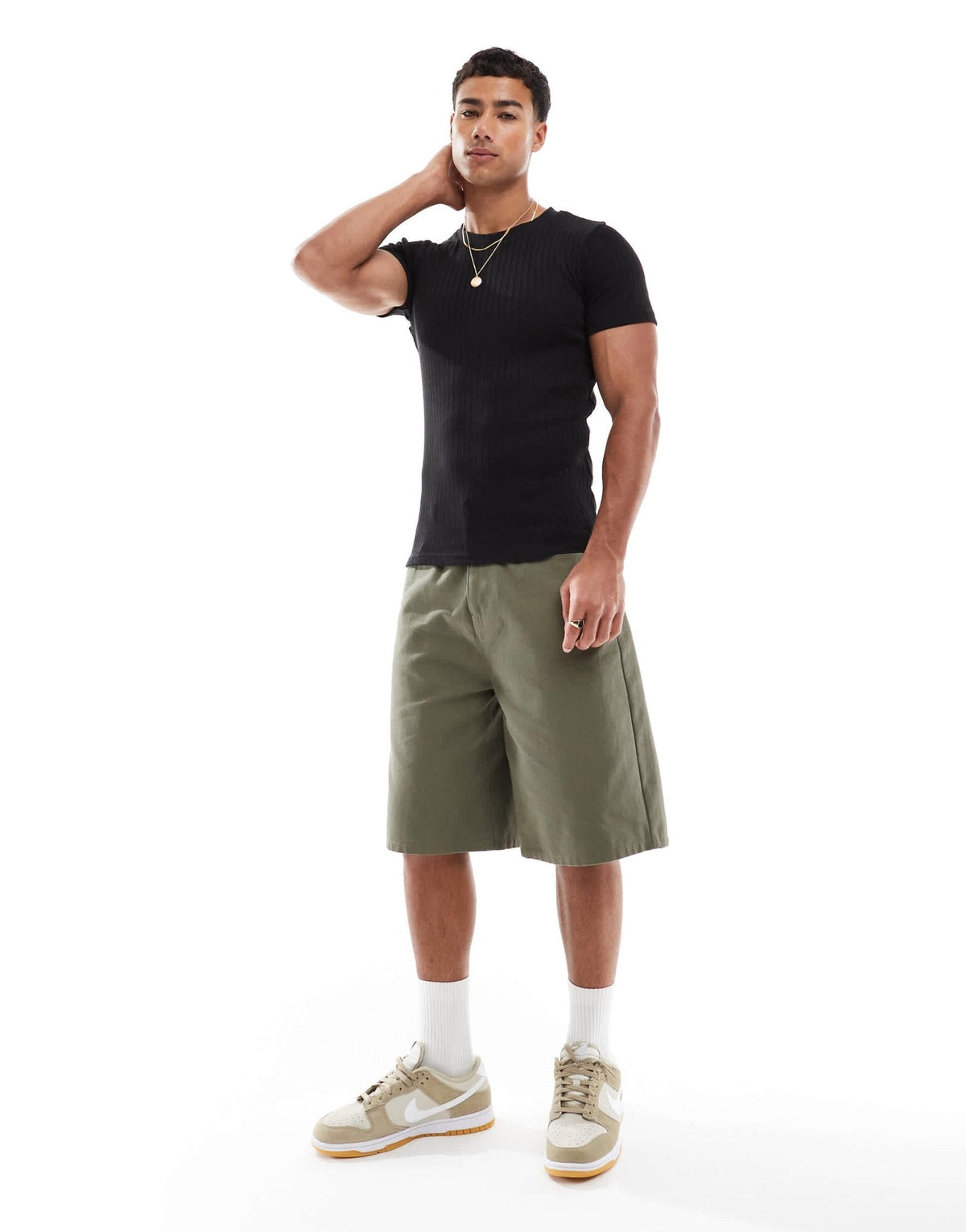 Jack & Jones muscle fit ribbed t-shirt in black - ASOS Sample Sale