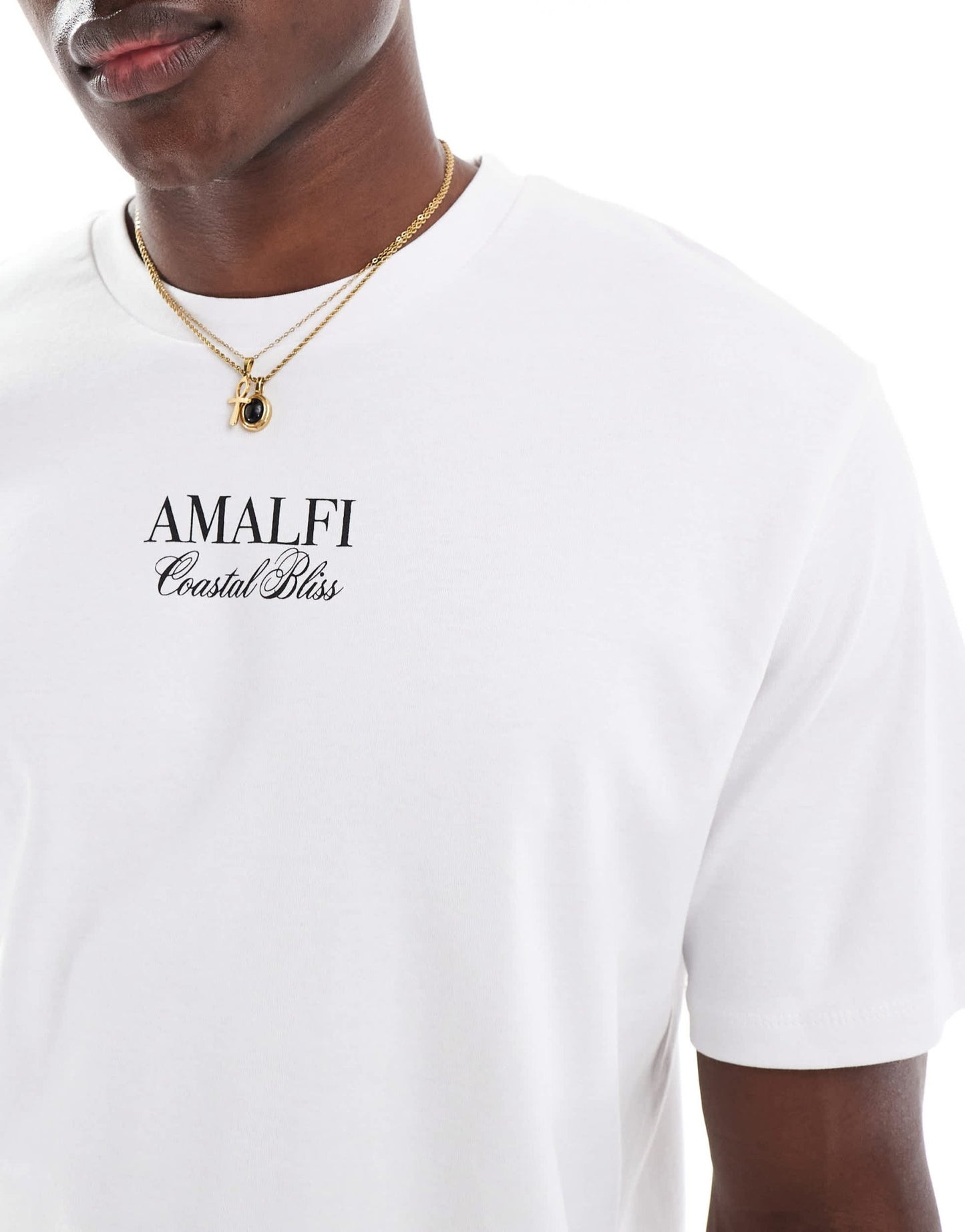 Jack & Jones oversize heavyweight t-shirt with amalfi print in white - ASOS Sample Sale