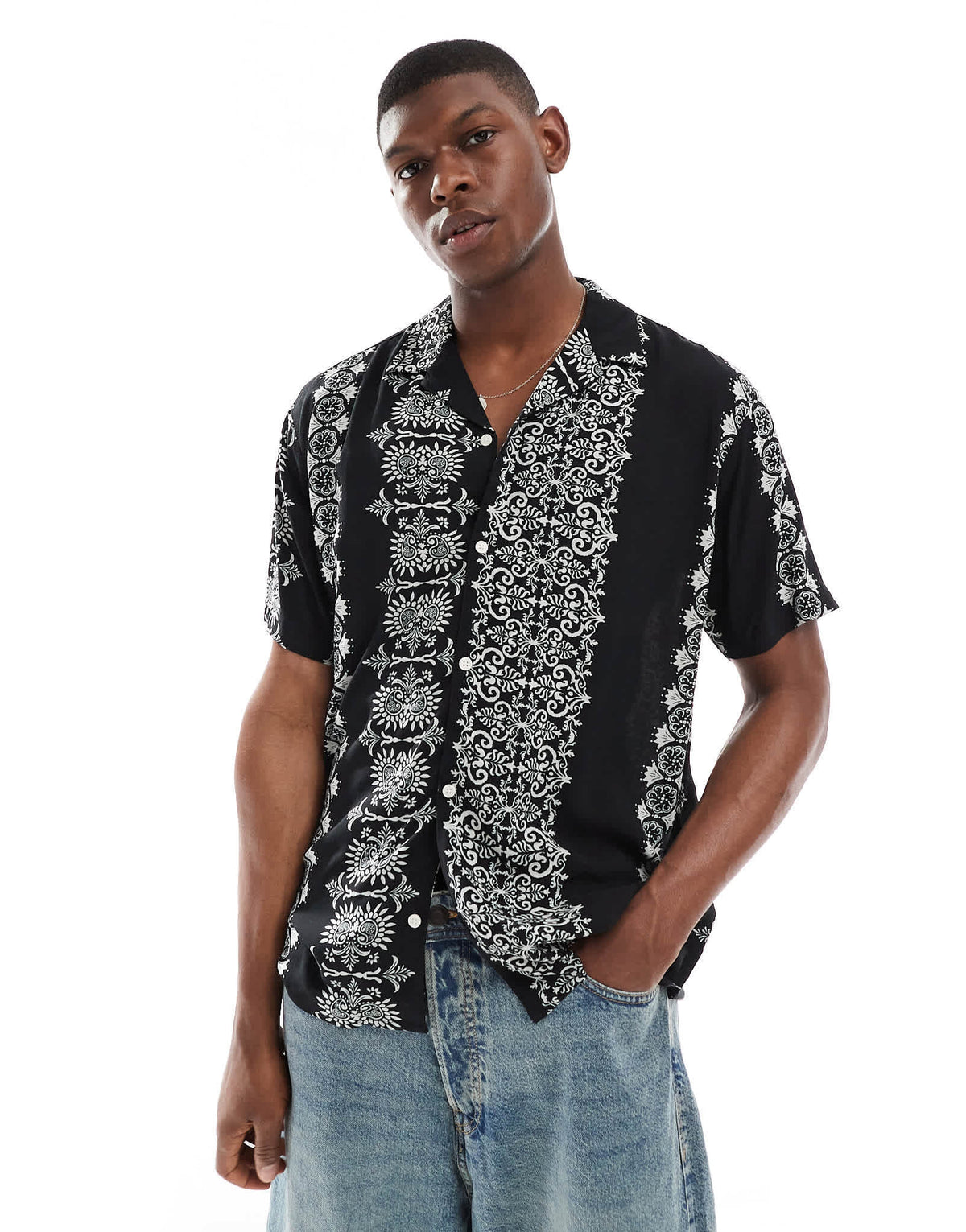 Jack & Jones oversize shirt with stripe print - ASOS Sample Sale