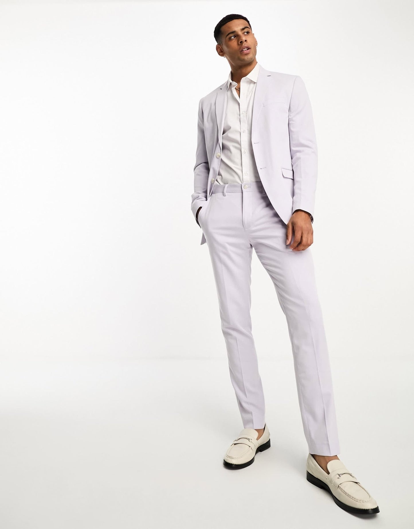 Jack & Jones Premium slim fit suit trouser in lilac - ASOS Sample Sale