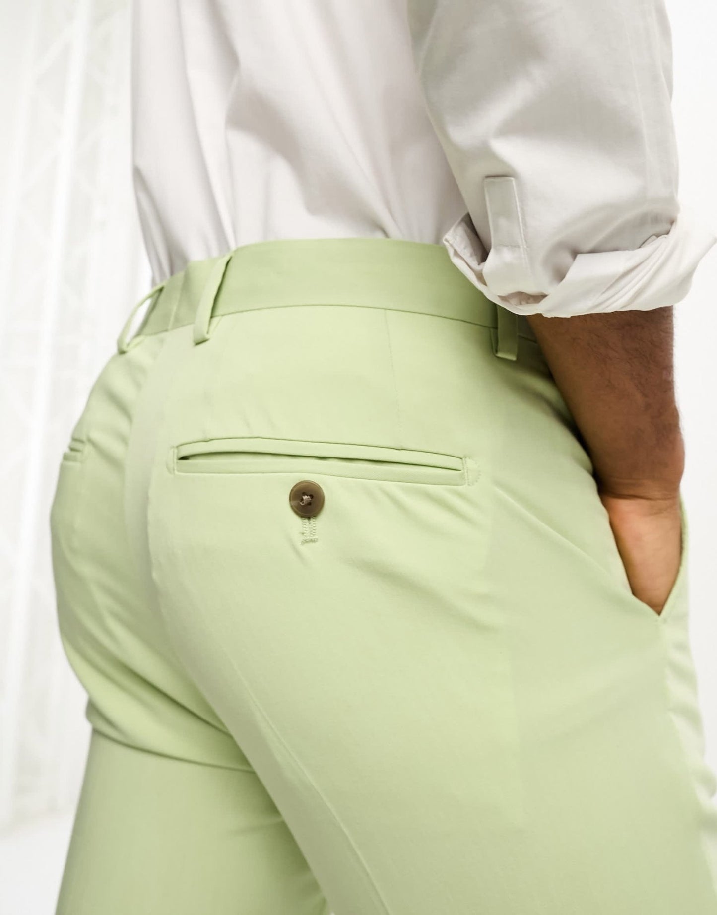 Jack & Jones Premium slim fit suit trouser in mint - ASOS Sample Sale