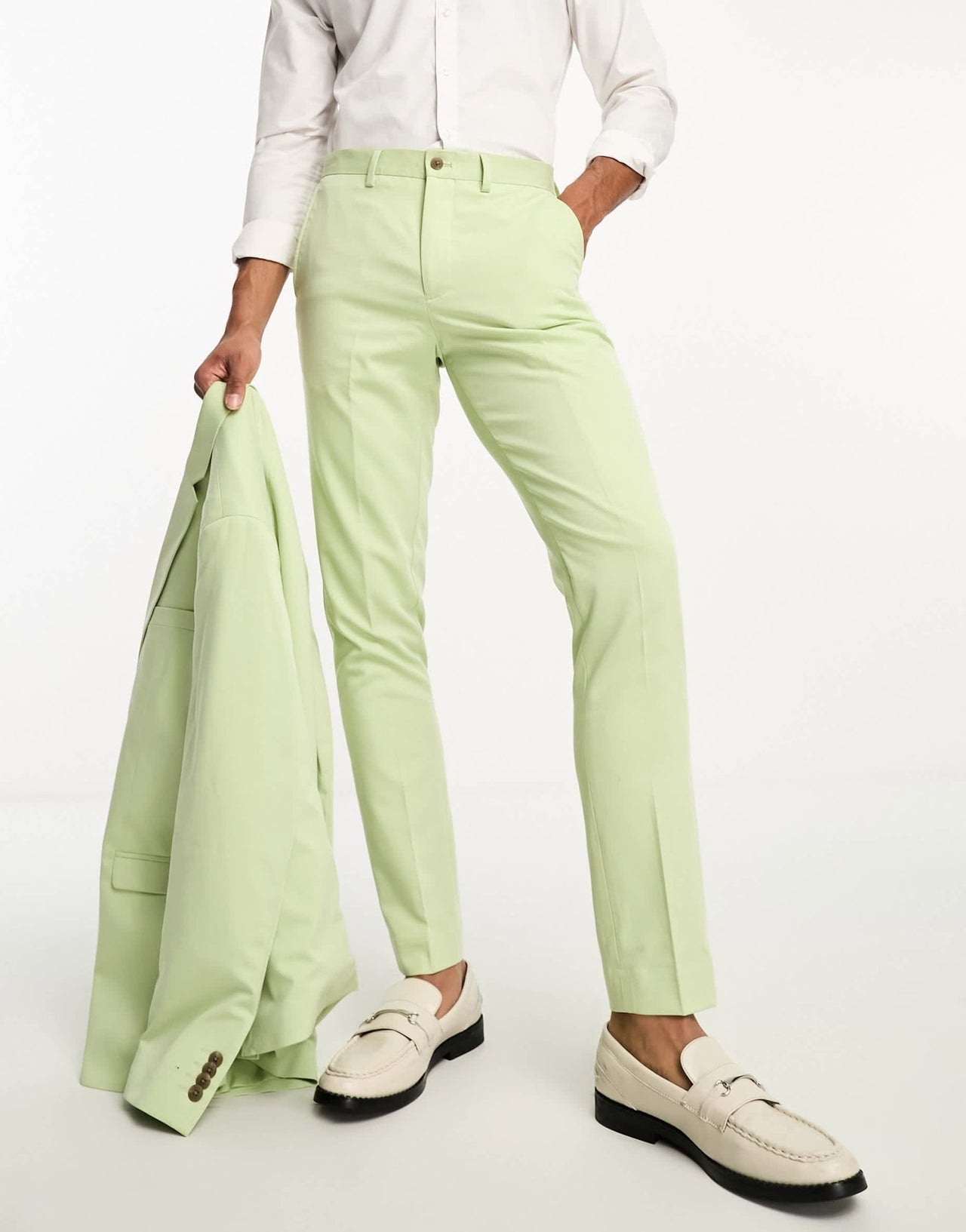 Jack & Jones Premium slim fit suit trouser in mint - ASOS Sample Sale