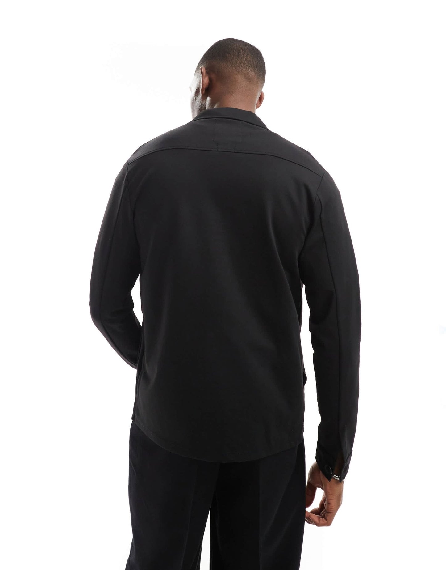 Jack & Jones Premium slim jersey jacket in black - ASOS Sample Sale